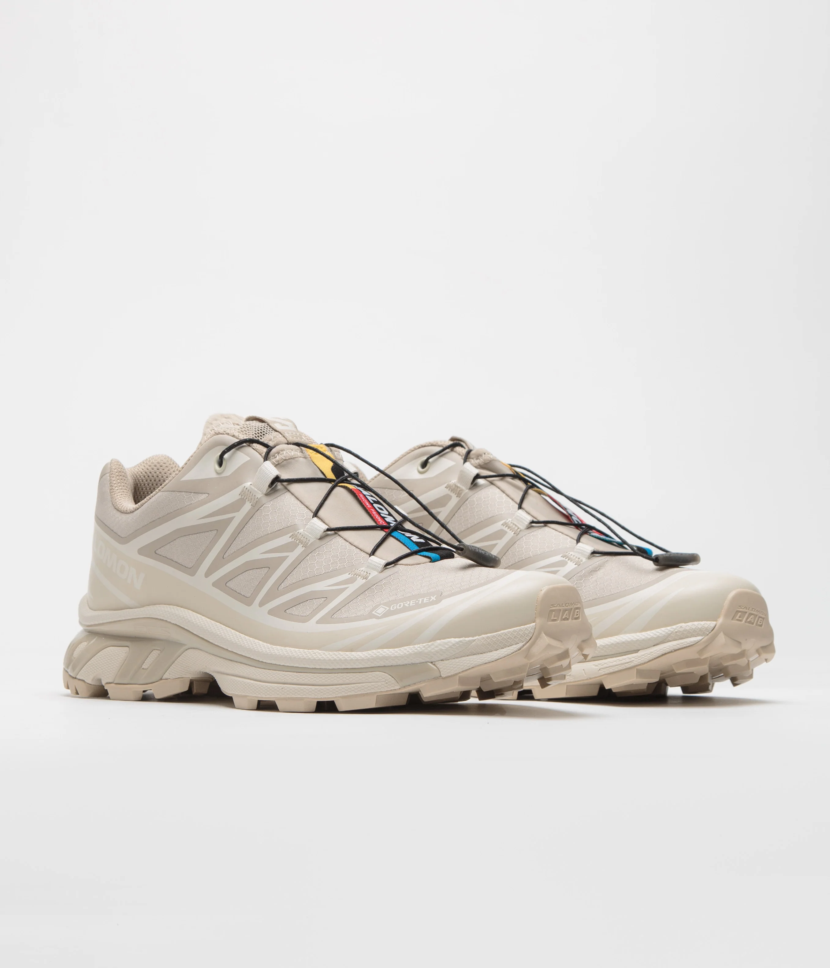 Salomon XT-6 GTX Shoes - Oxford Tan / Almond Milk / Safari - Image 3