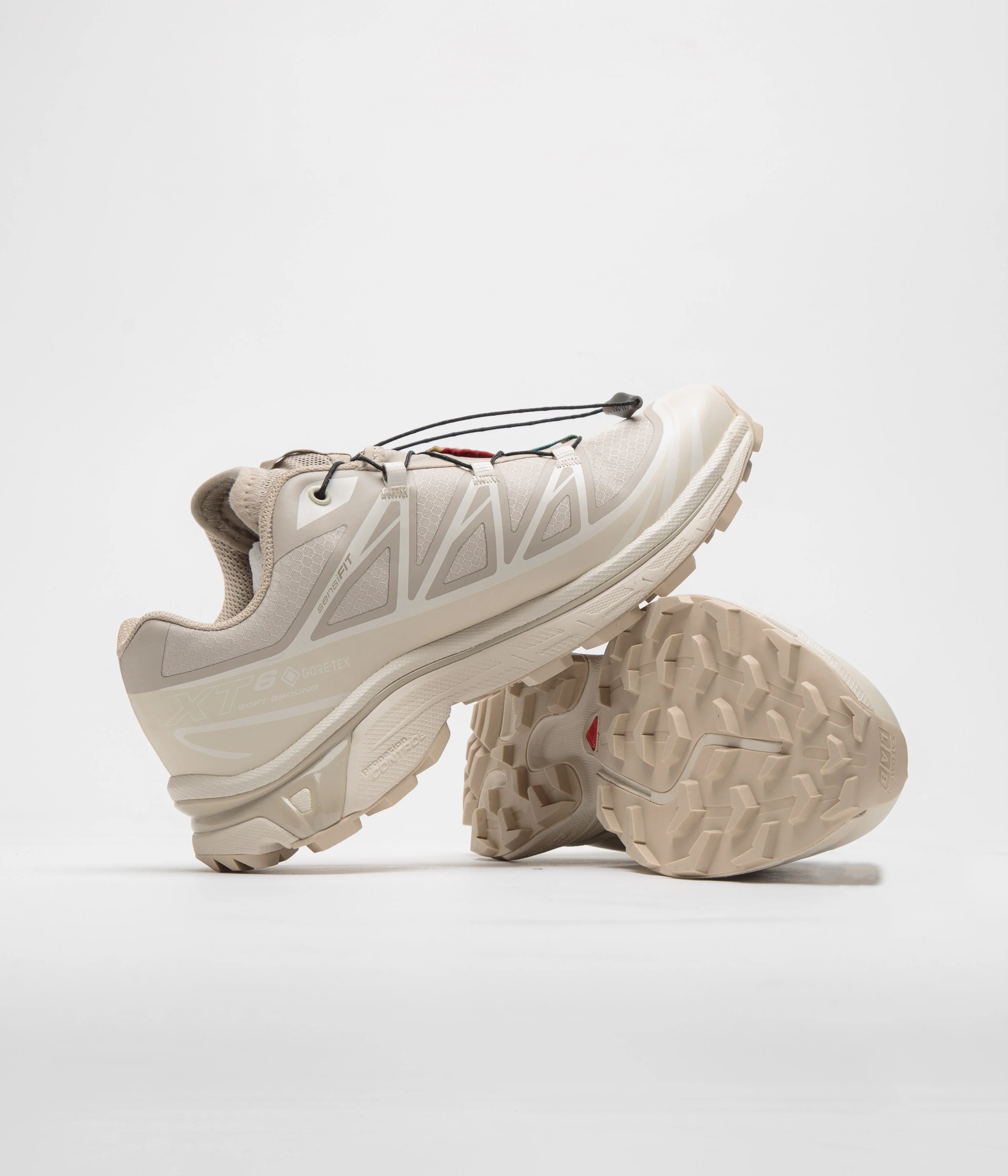 Salomon XT-6 GTX Shoes - Oxford Tan / Almond Milk / Safari - Image 6