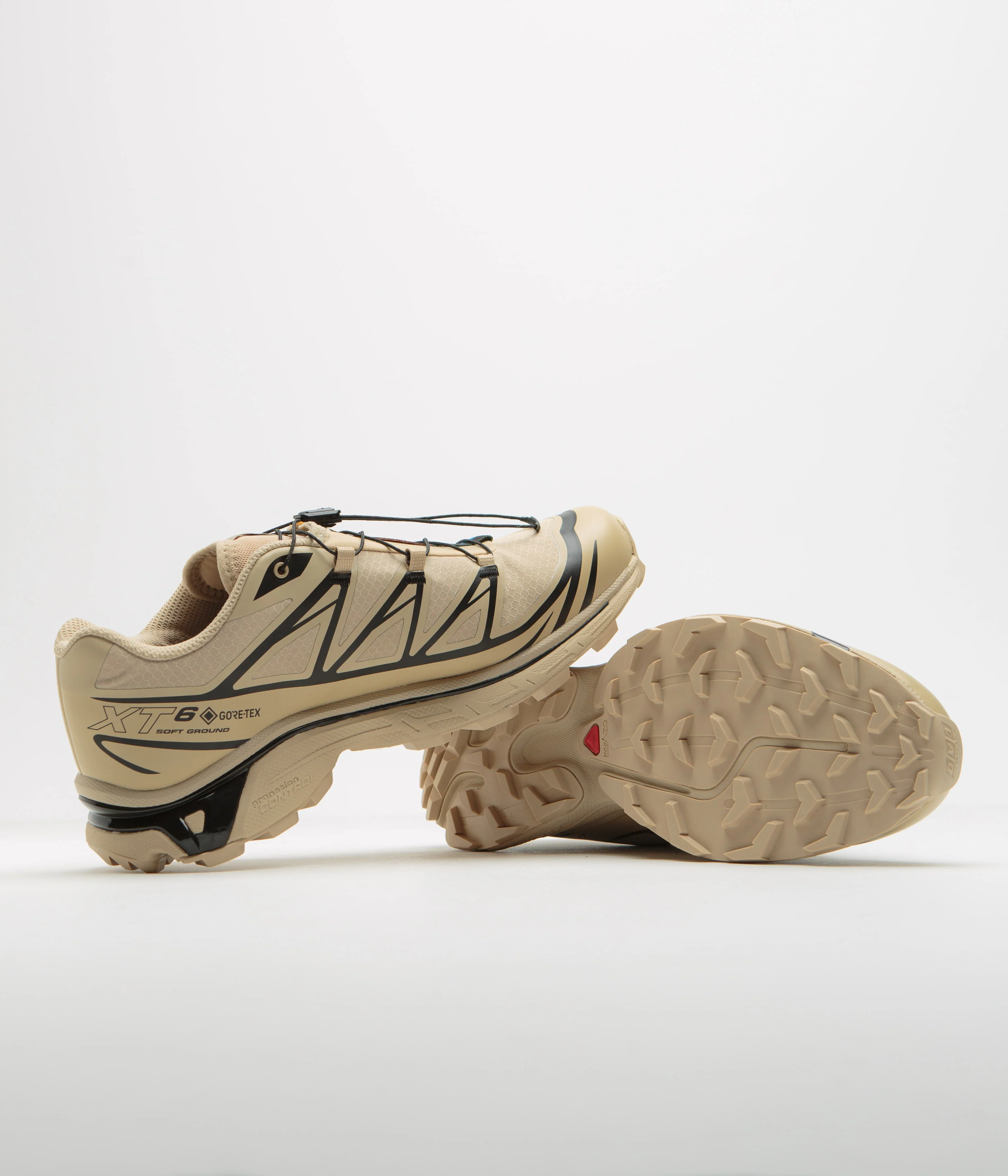 Salomon XT-6 GTX Shoes - Safari / Safari / Black - Image 5