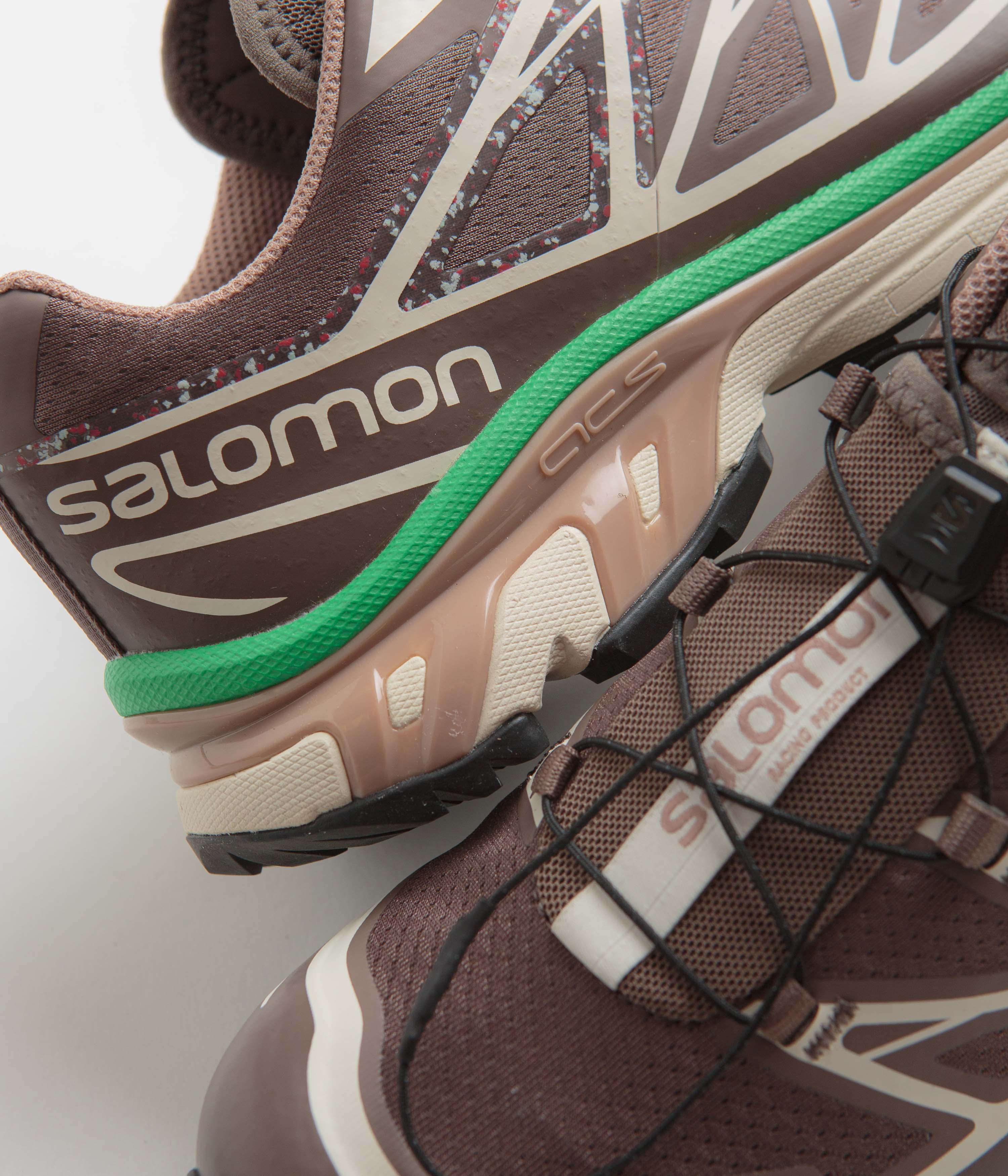 Salomon XT-6 Mindful 2 Shoes - Falcon / Almond Milk / Bright Green - Image 3