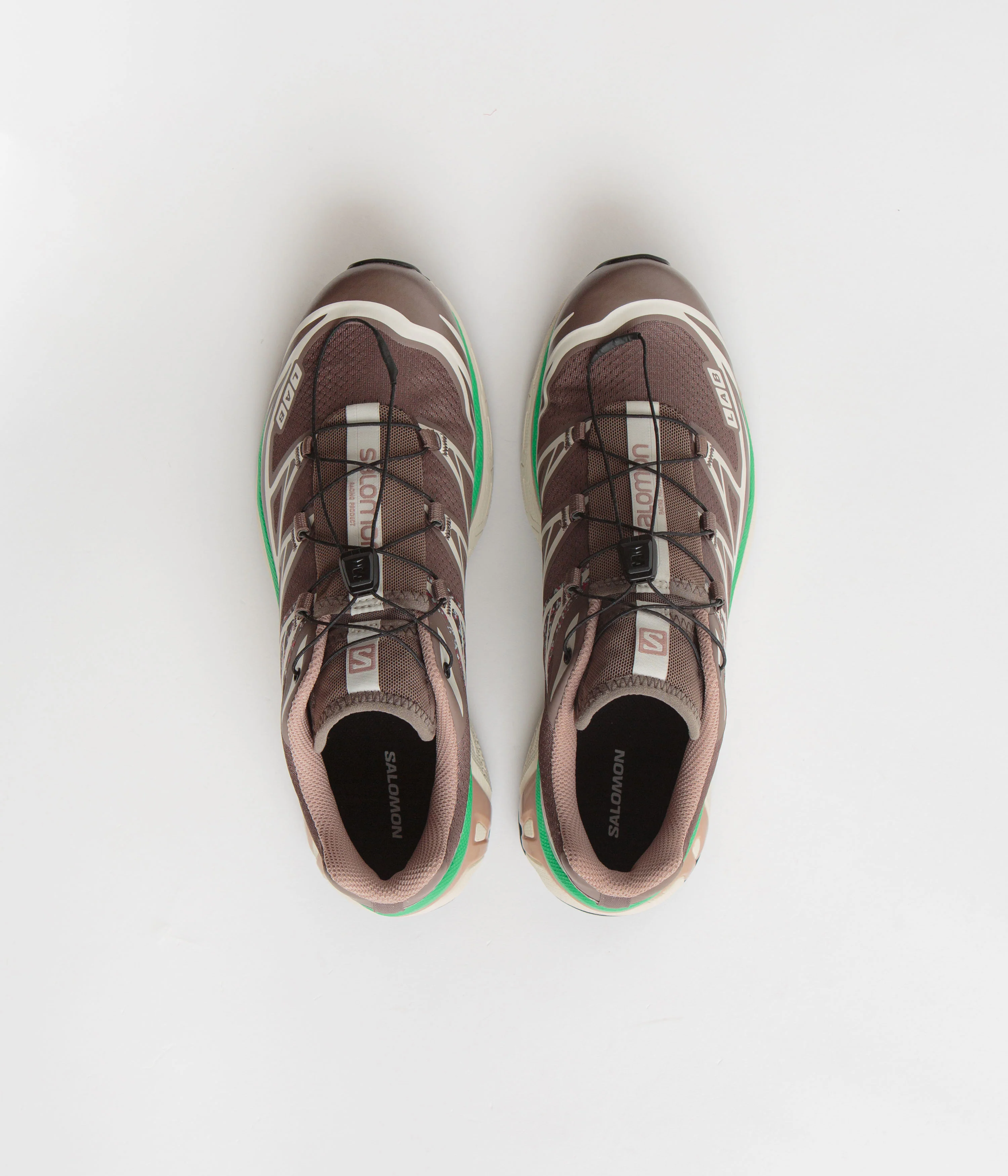 Salomon XT-6 Mindful 2 Shoes - Falcon / Almond Milk / Bright Green - Image 7