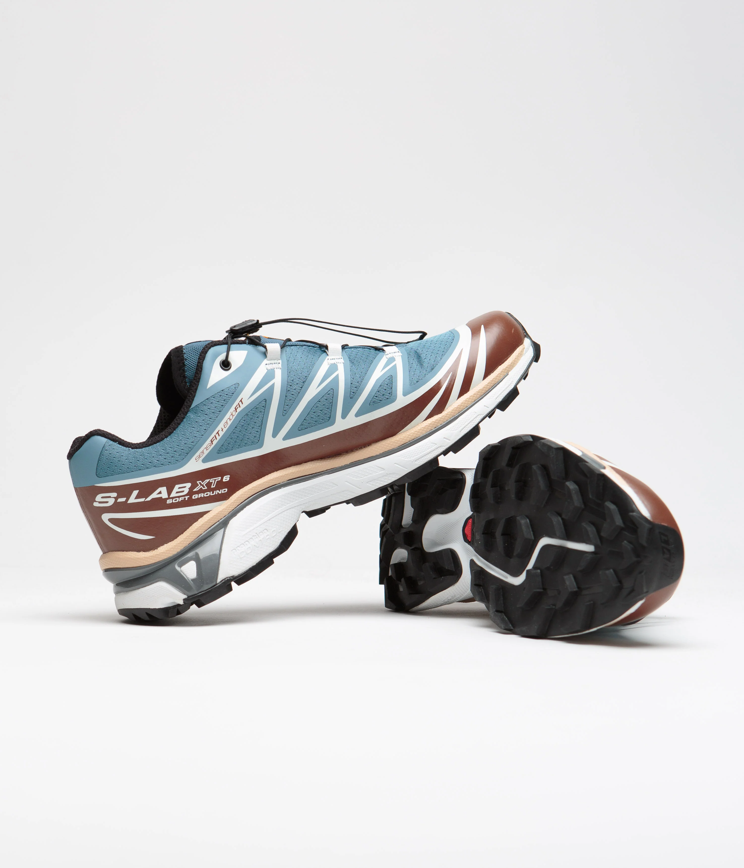 Salomon XT-6 Shoes - Aegean Blue / Tortoise Shell / Hazelnut - Image 5