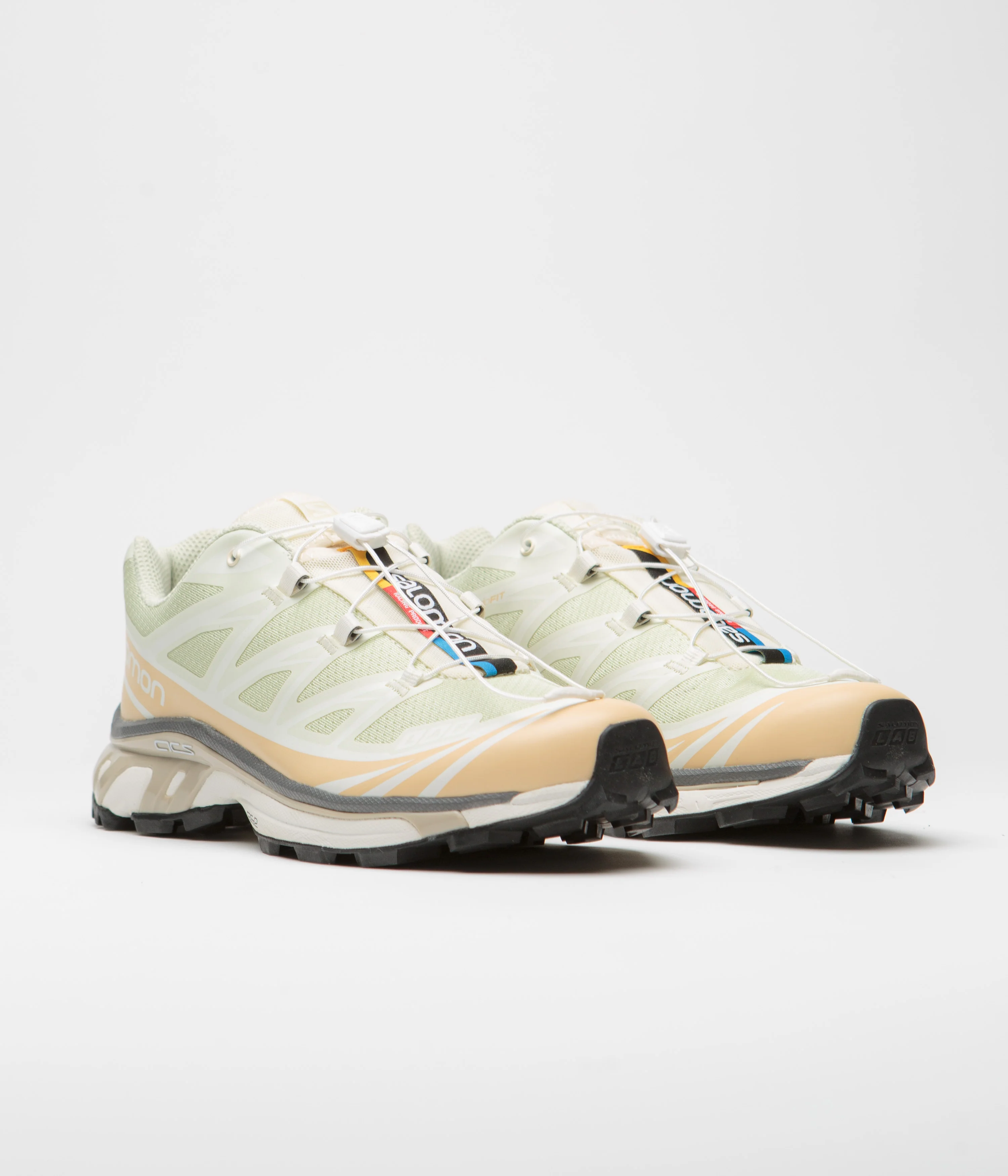 Salomon XT-6 Shoes - Aloe Wash / Hazelnut / Feather Gray - Image 2