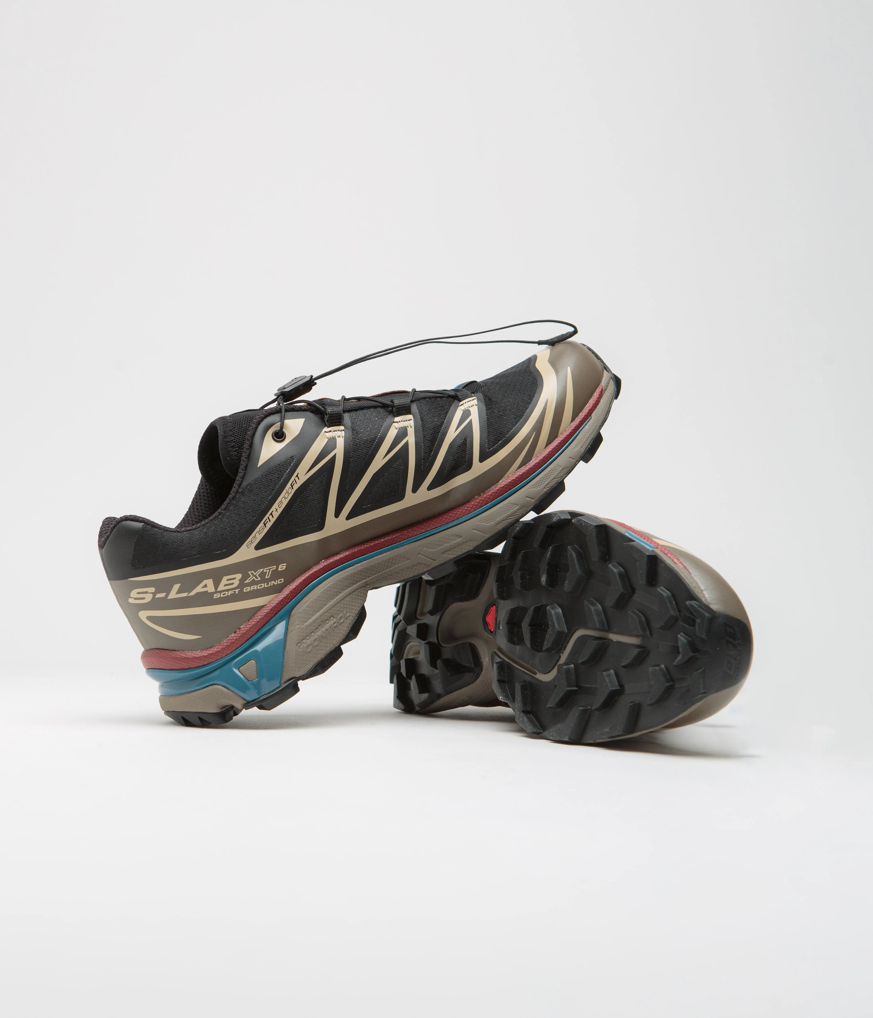 Salomon XT-6 Shoes - Black / Falcon / Cow Hide - Image 5
