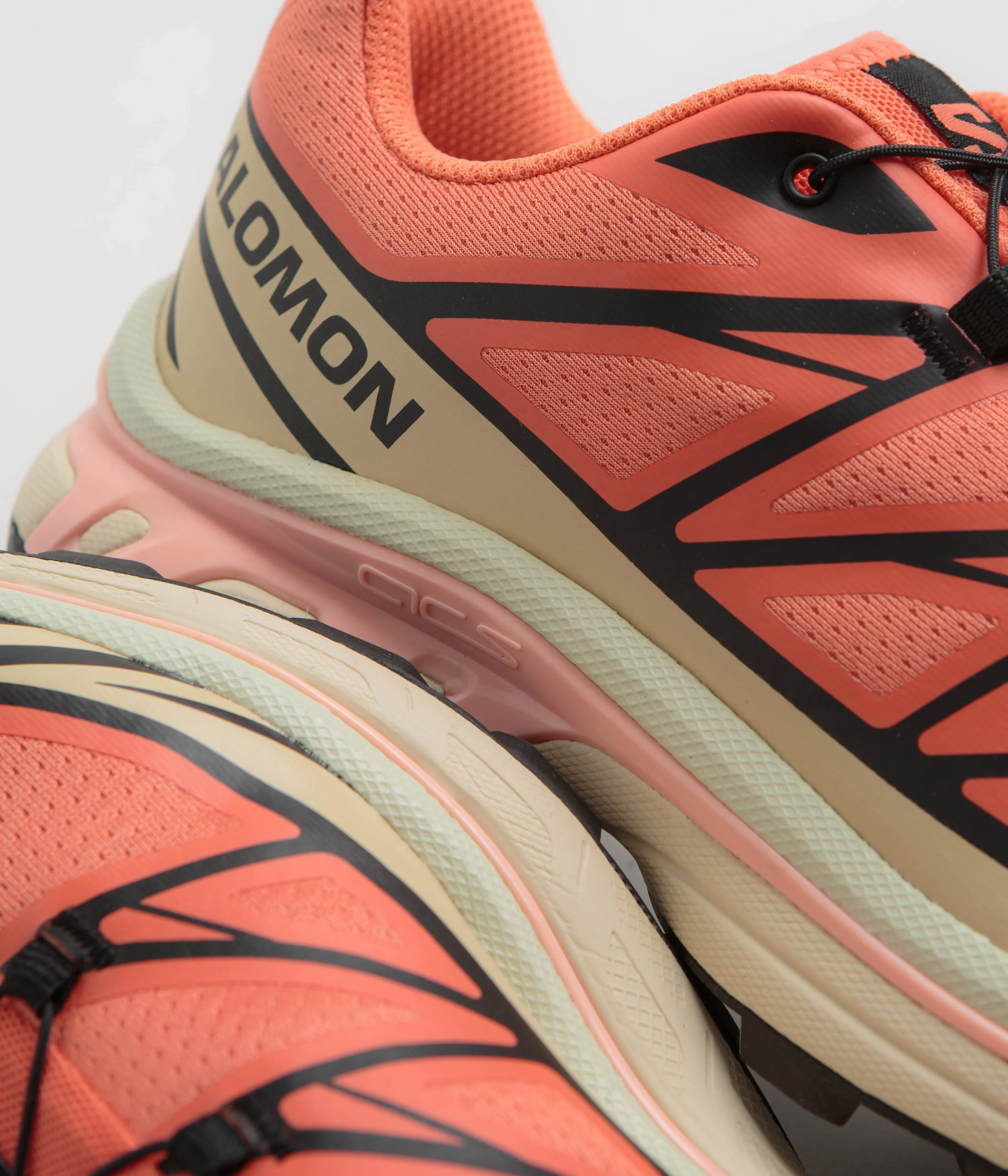 Salomon XT-6 Shoes - Living Coral / Black / Cement - Image 3