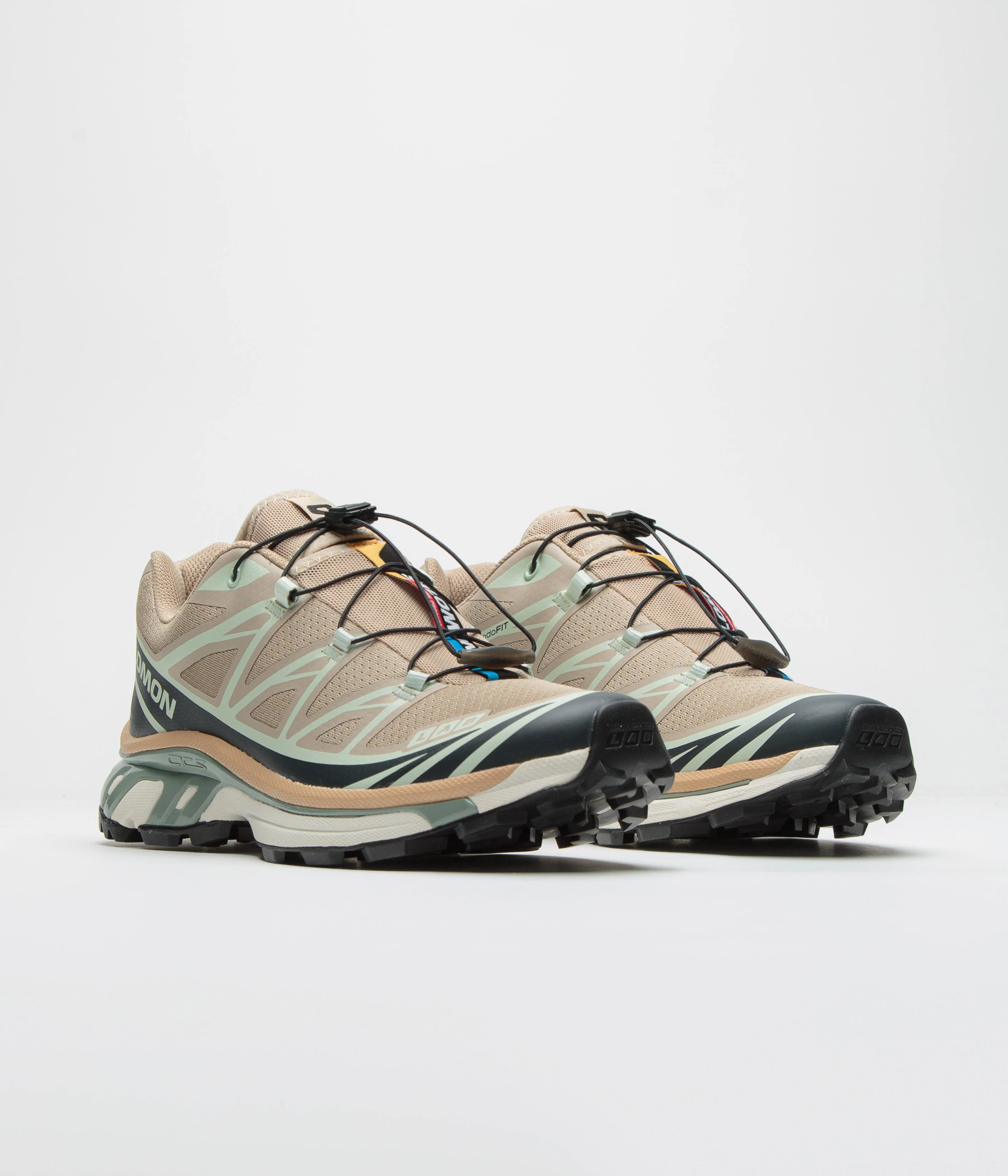 Salomon XT-6 Shoes - Oxford Tan / Carbon / Clearly Aqua - Image 2
