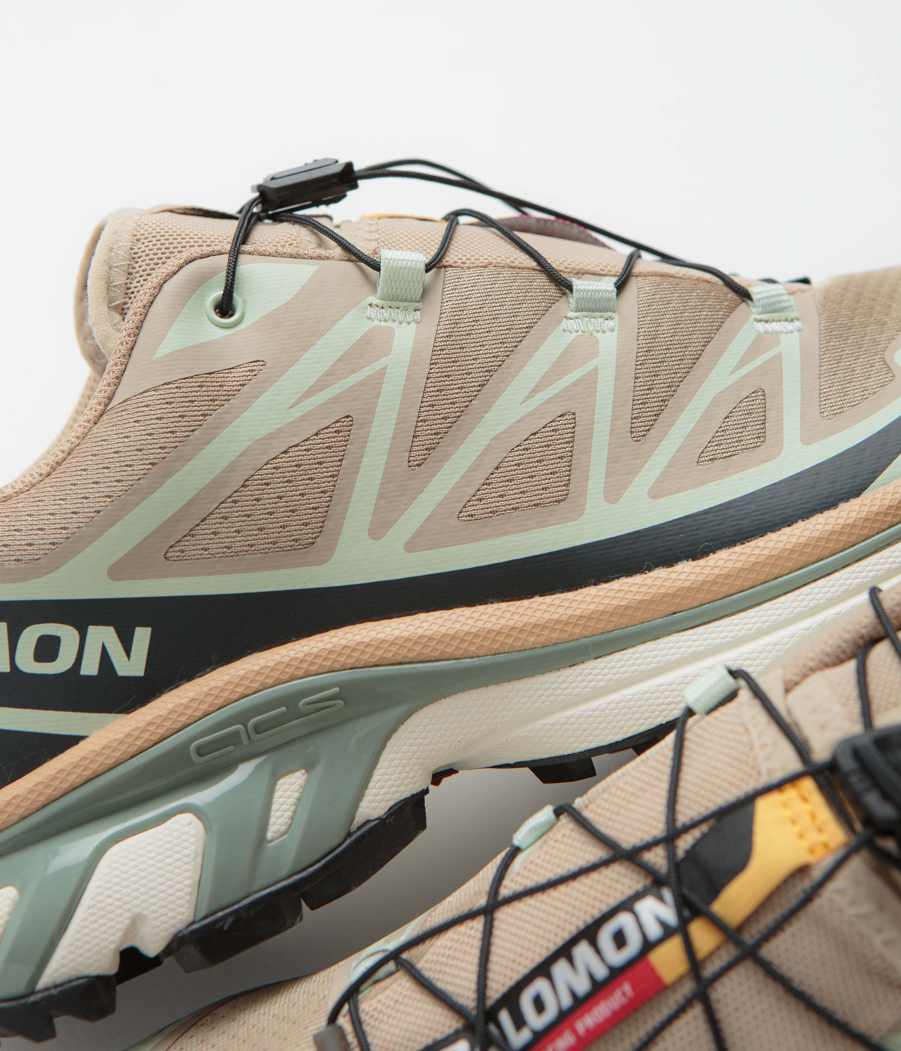 Salomon XT-6 Shoes - Oxford Tan / Carbon / Clearly Aqua - Image 3