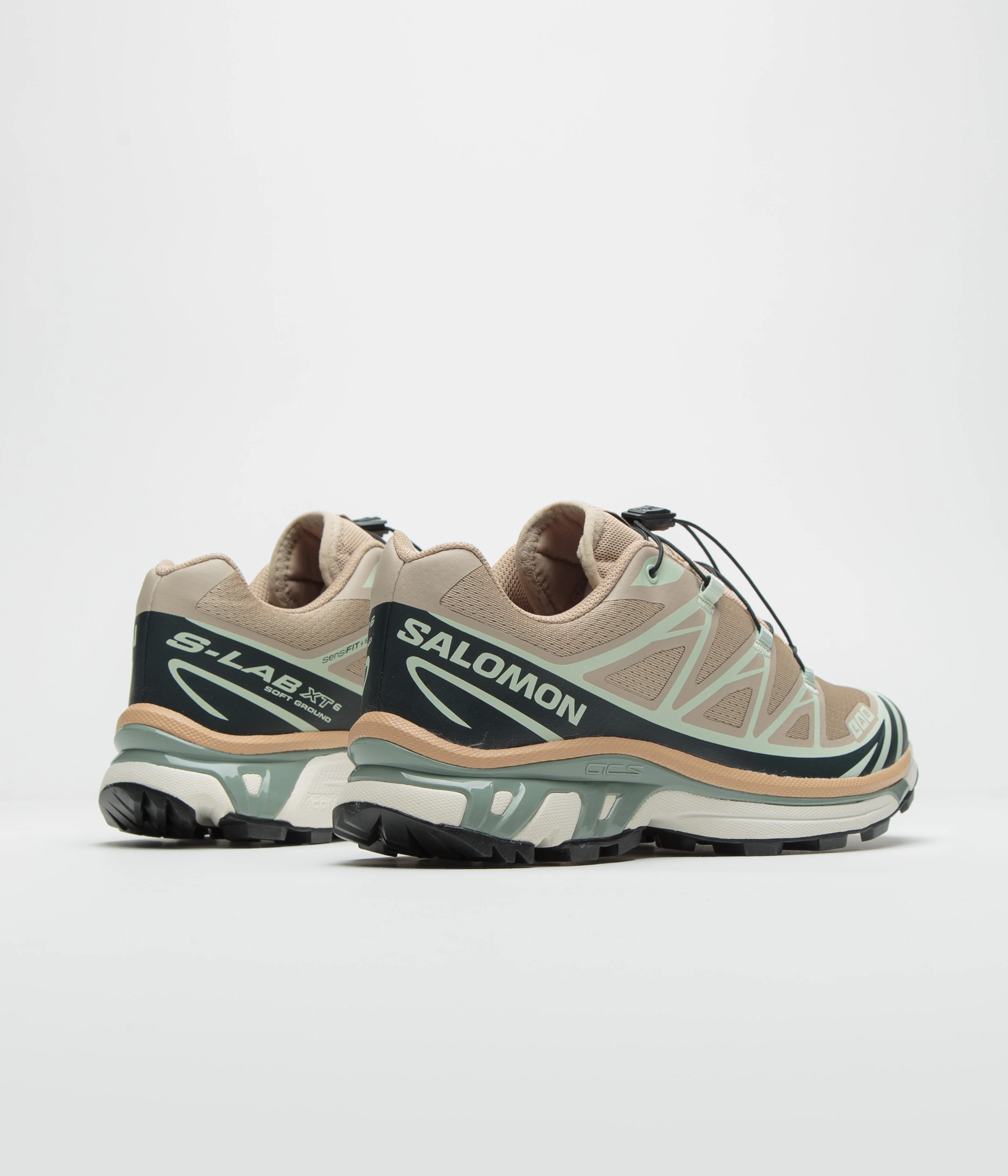 Salomon XT-6 Shoes - Oxford Tan / Carbon / Clearly Aqua - Image 4