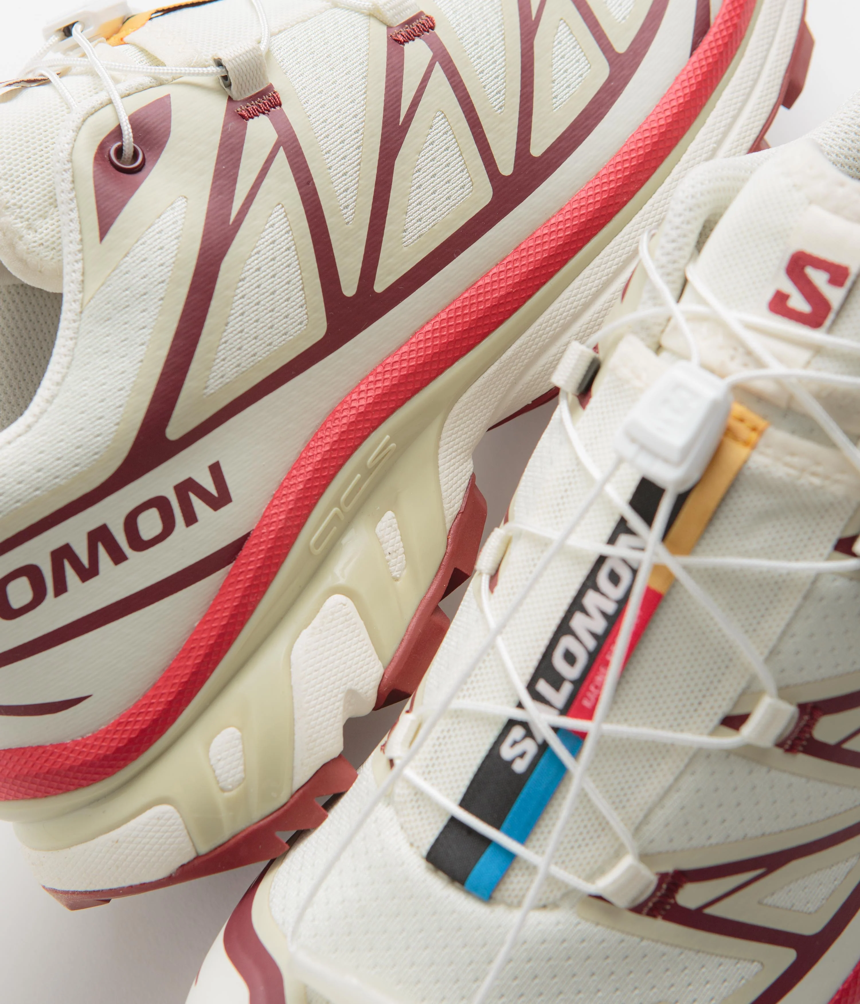 Salomon XT-6 Shoes - Vanilla Ice / Green Haze / Fired Brick - Image 3