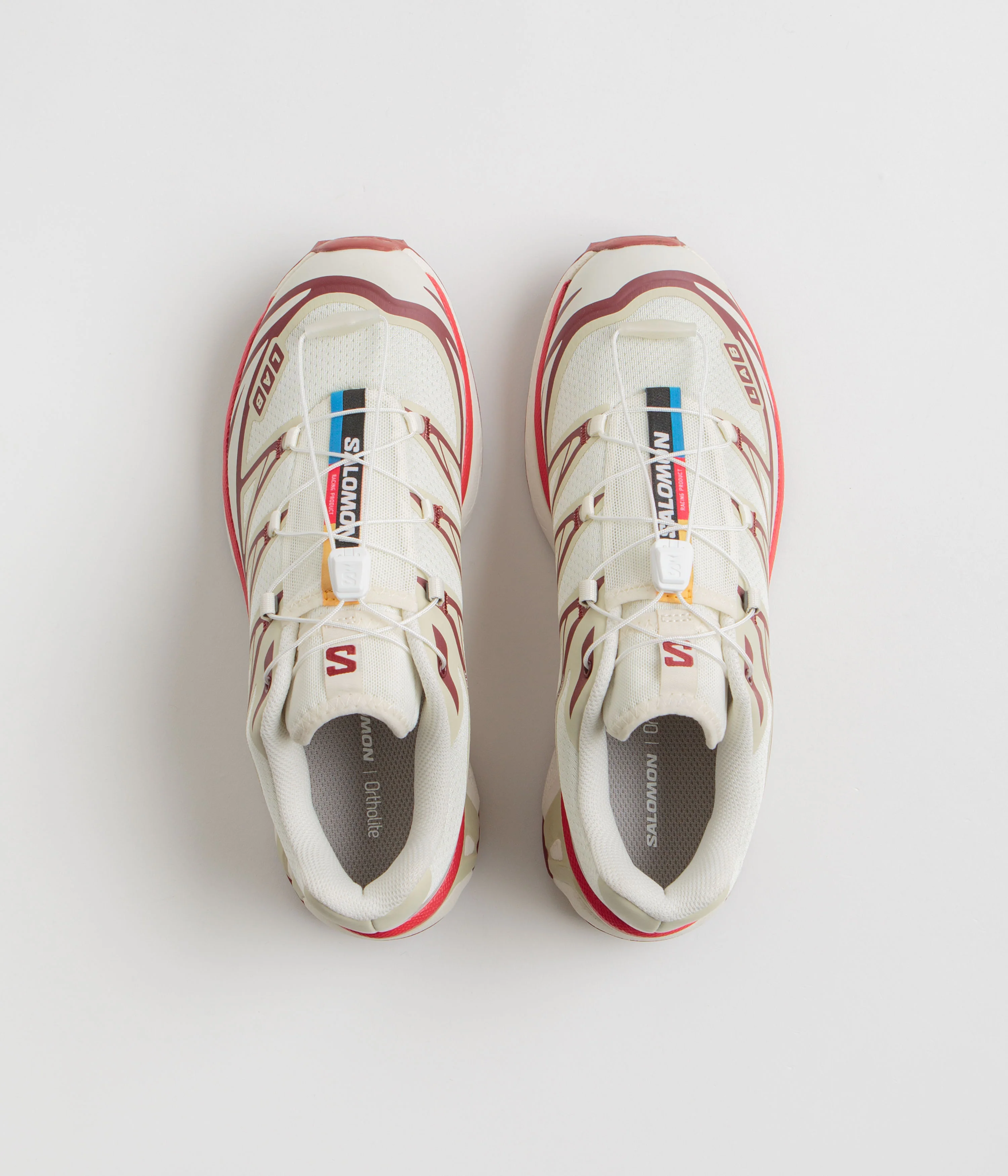 Salomon XT-6 Shoes - Vanilla Ice / Green Haze / Fired Brick - Image 7