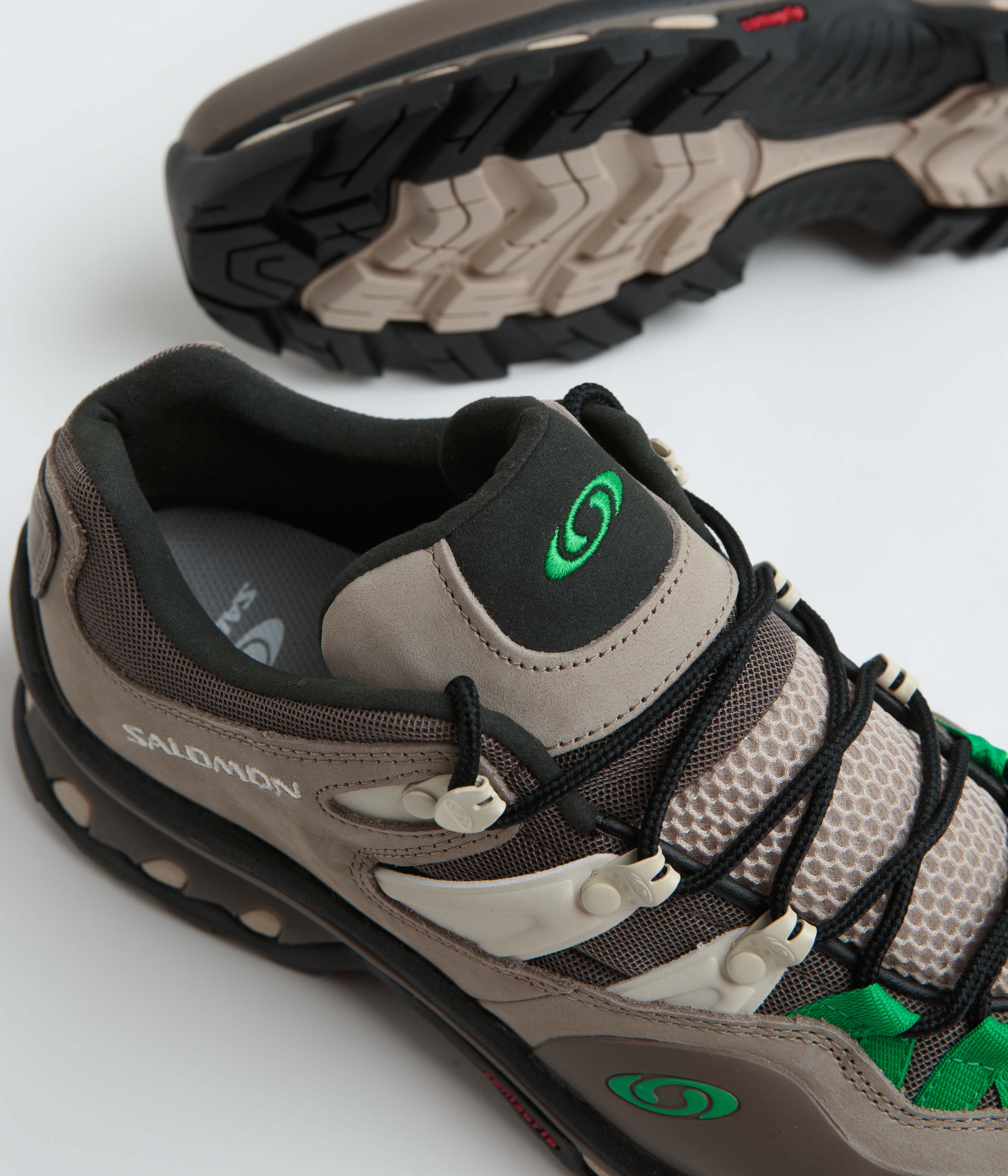 Salomon XT-Quest 2 Shoes - Falcon / Cement / Bright Green - Image 3