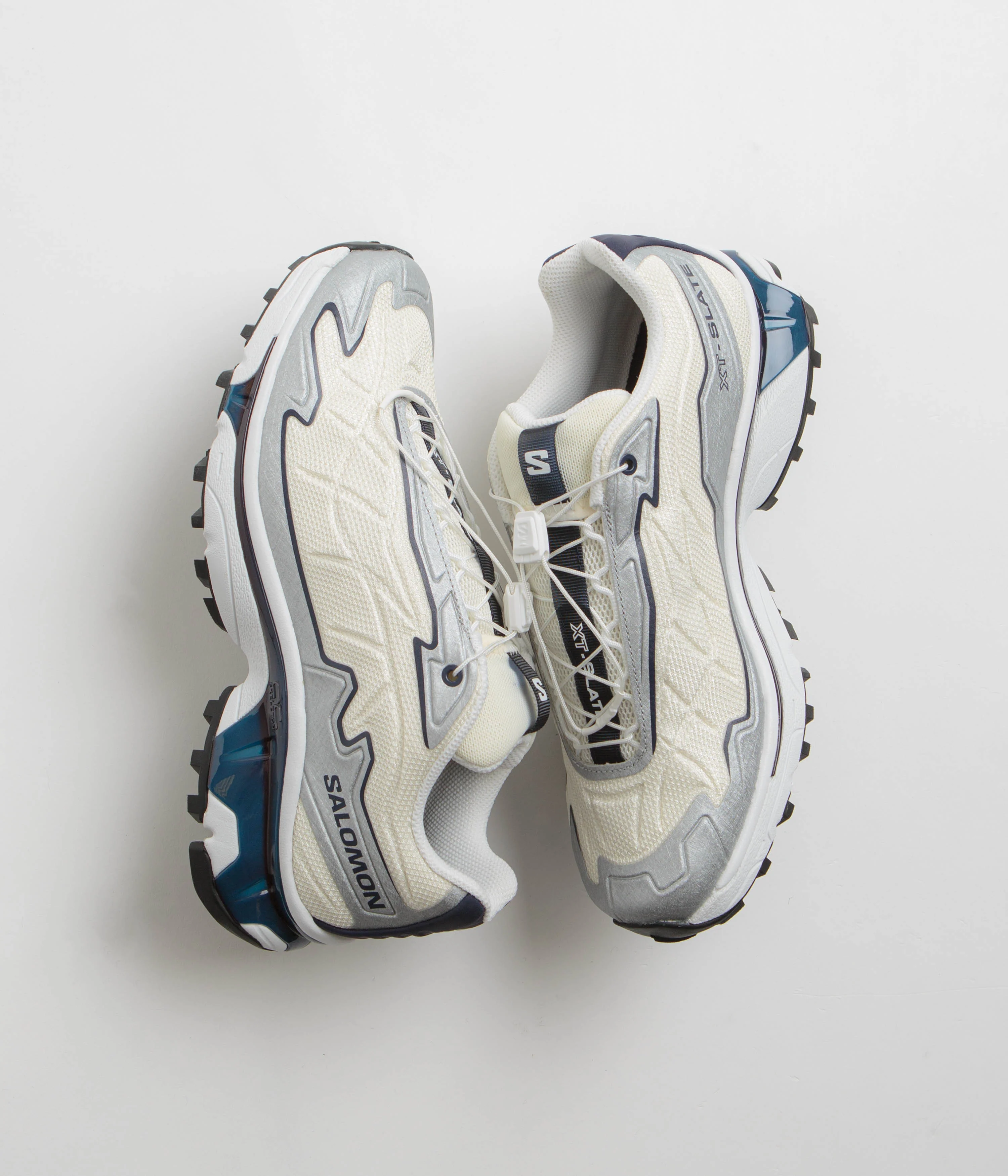 Salomon XT-Slate Shoes - Vanilla Ice / Silver / Maritime Blue - Image 2