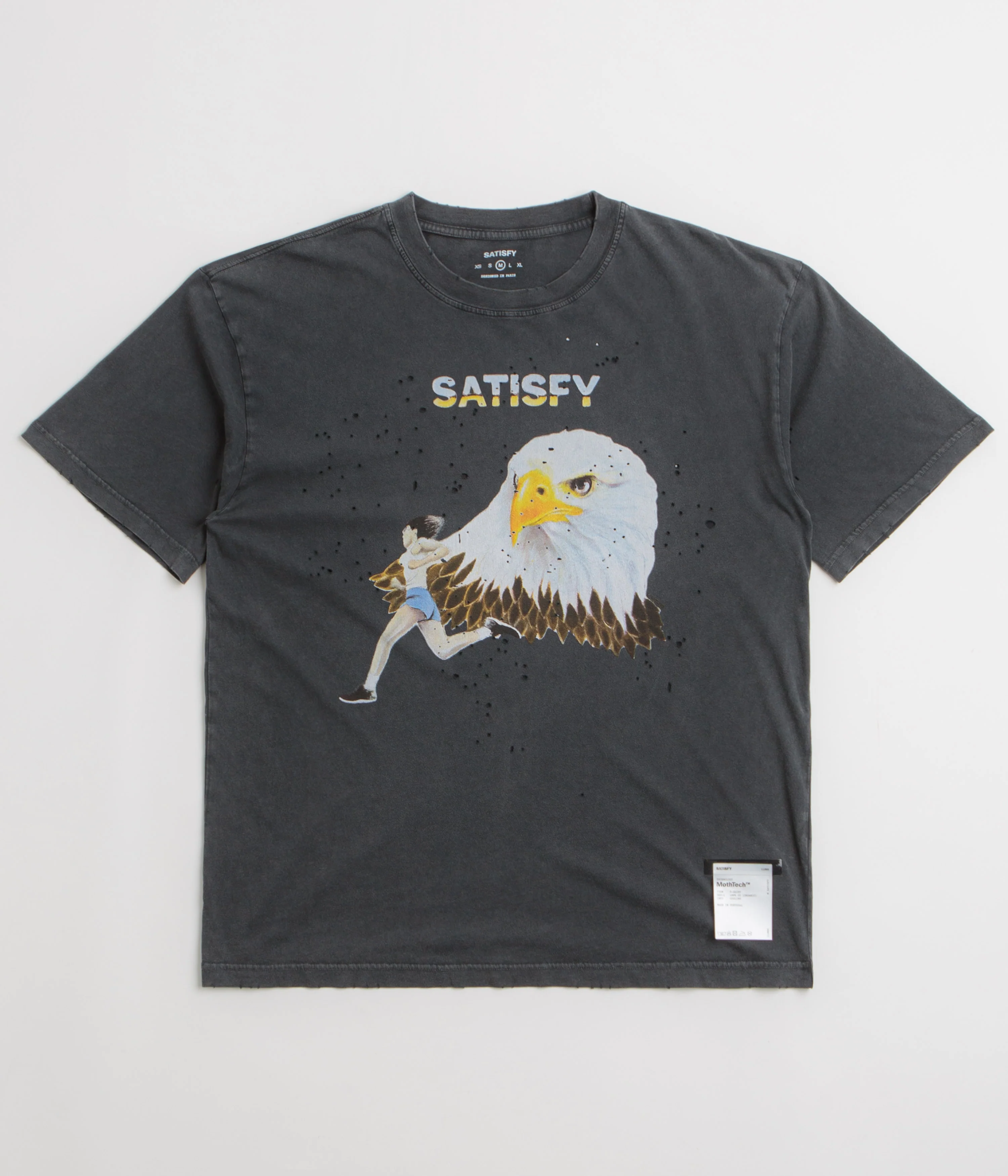 Satisfy MothTech Eagle T-Shirt - Aged Black