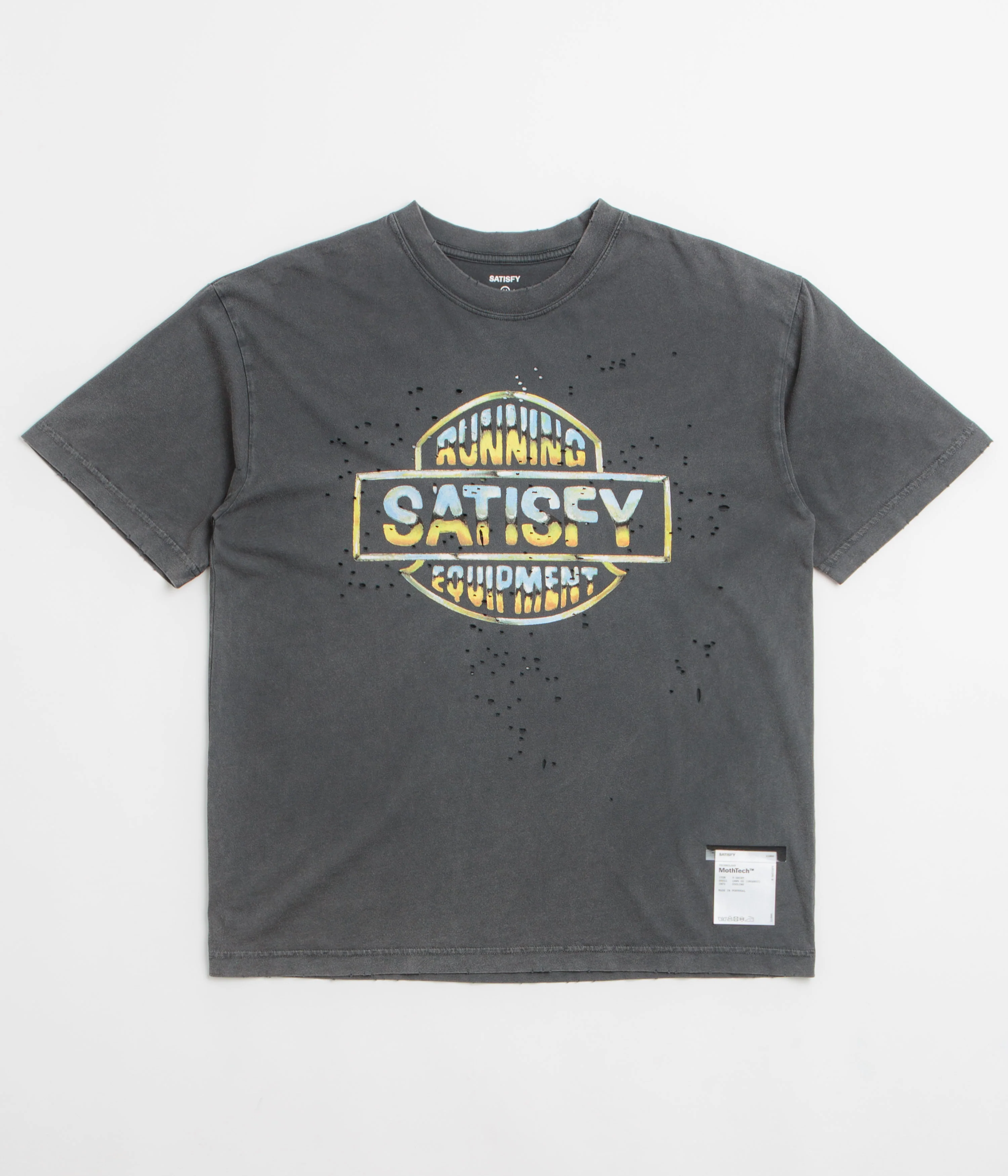 Satisfy MothTech Graphic T-Shirt - Aged Black