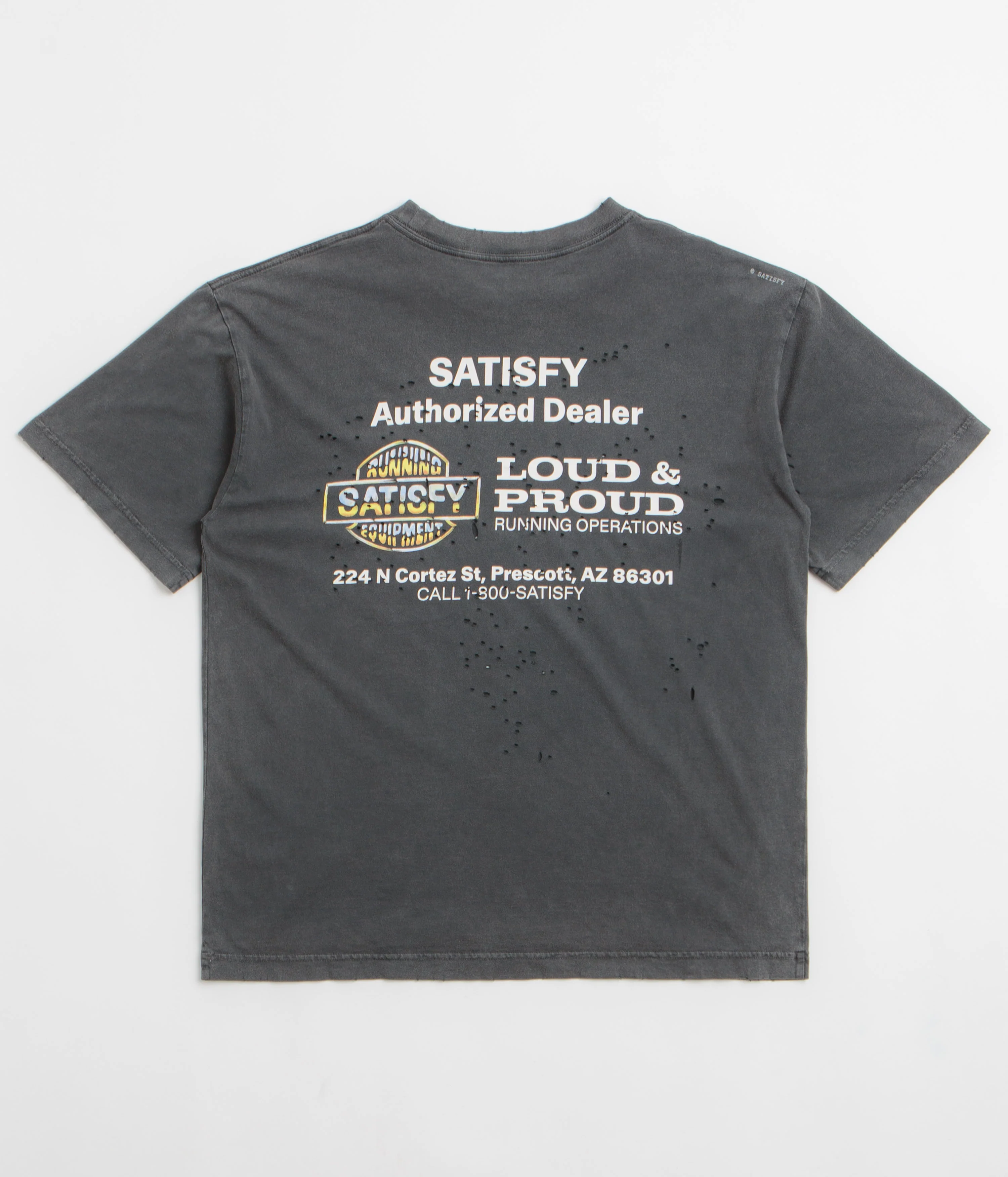 Satisfy MothTech Graphic T-Shirt - Aged Black - Image 2