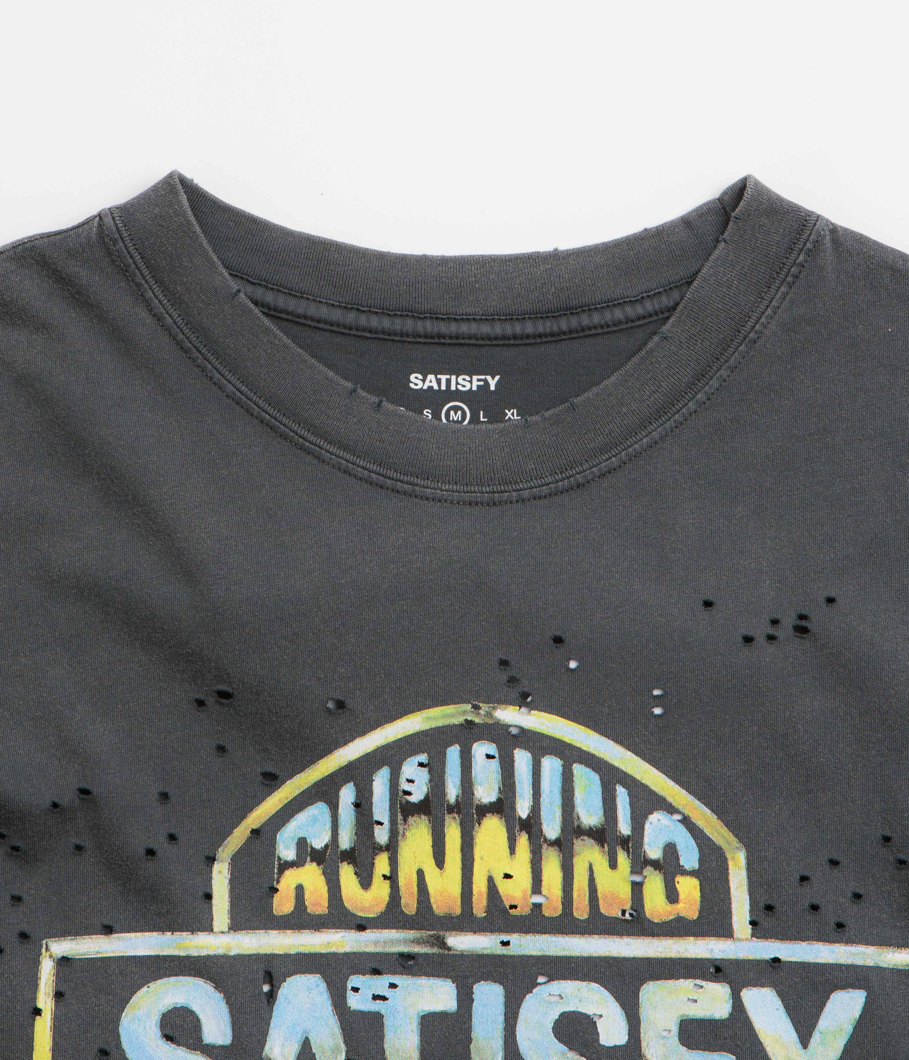 Satisfy MothTech Graphic T-Shirt - Aged Black - Image 3