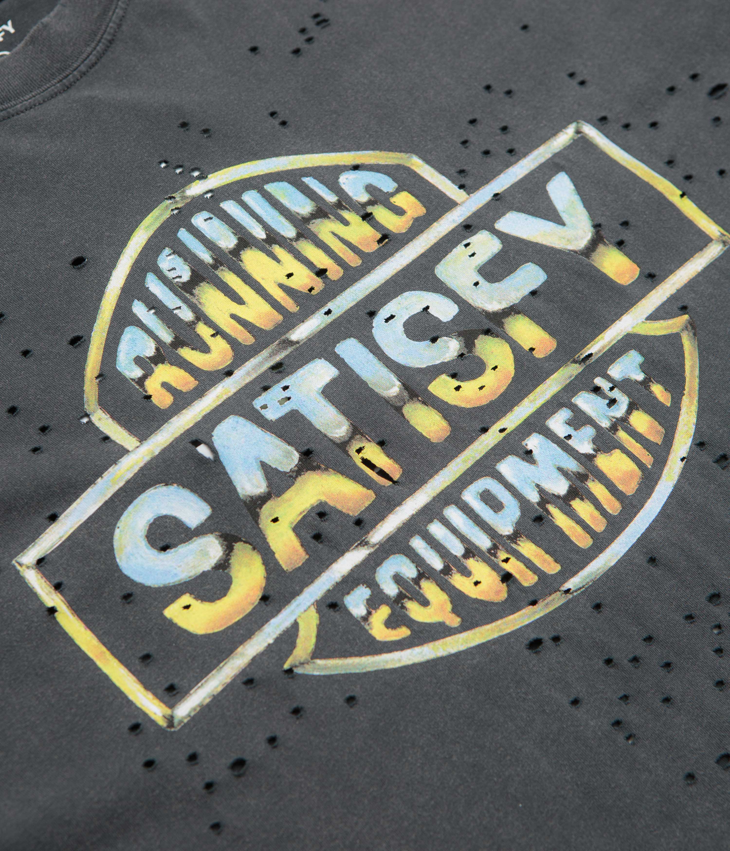 Satisfy MothTech Graphic T-Shirt - Aged Black - Image 4