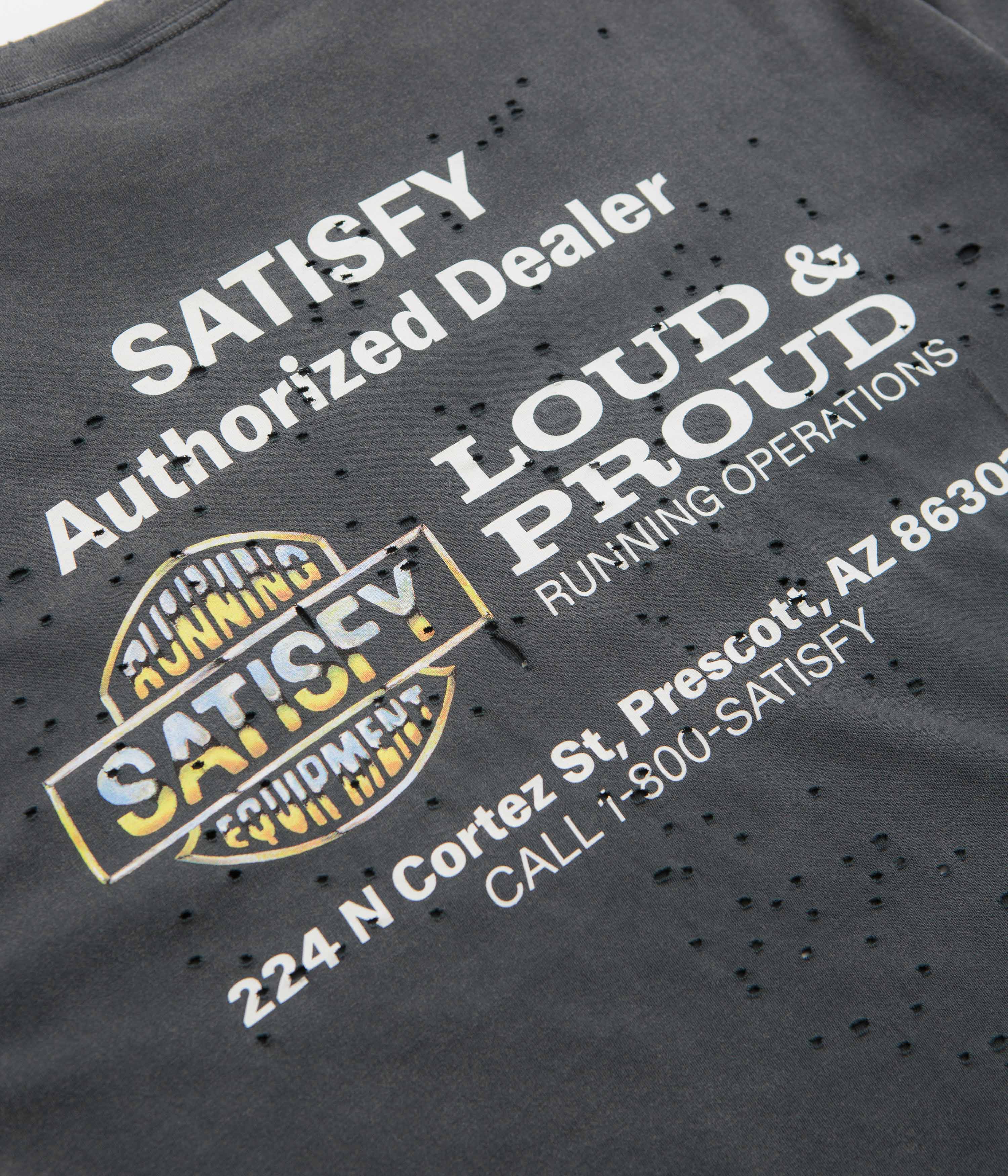 Satisfy MothTech Graphic T-Shirt - Aged Black - Image 5