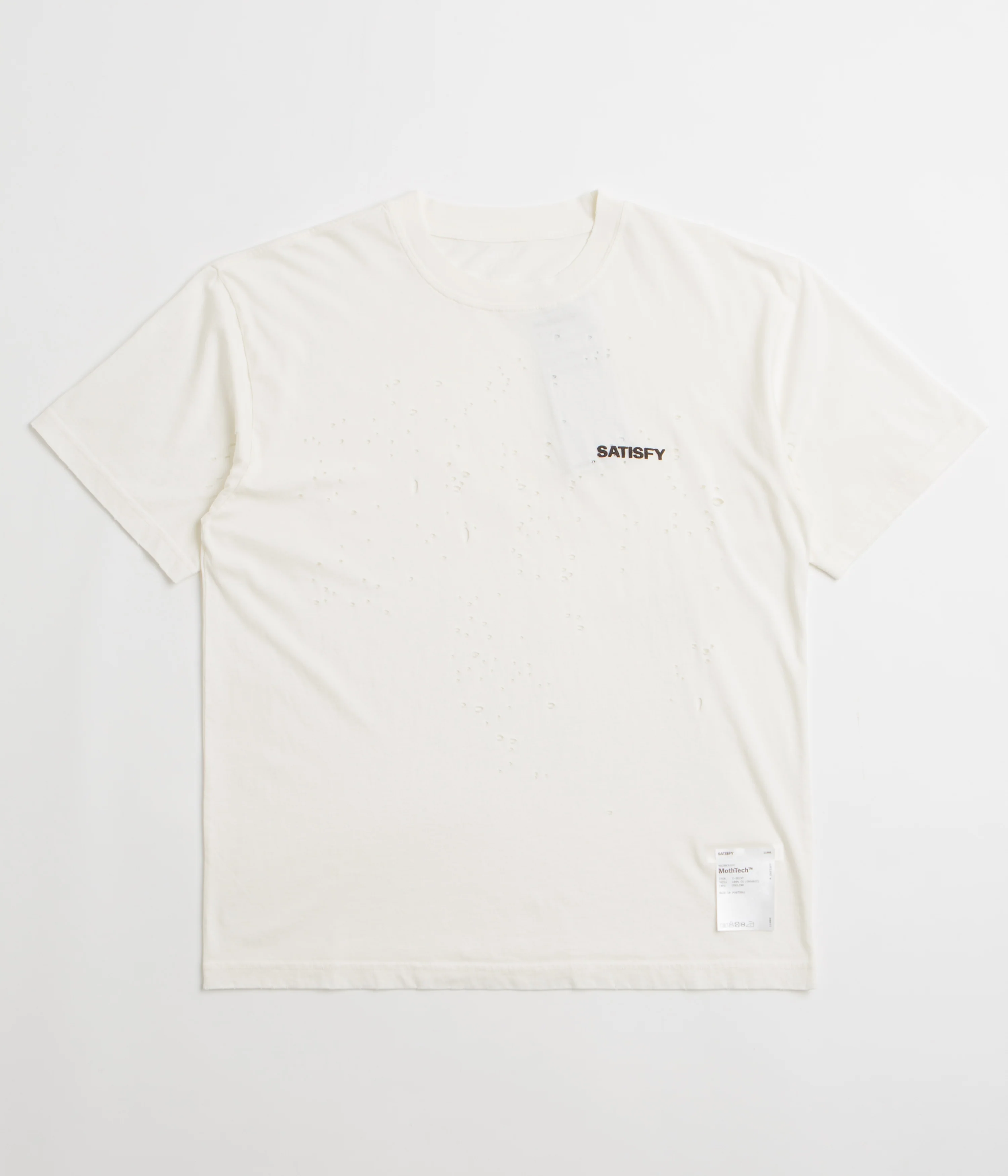 Satisfy MothTech T-Shirt - Off White / Black