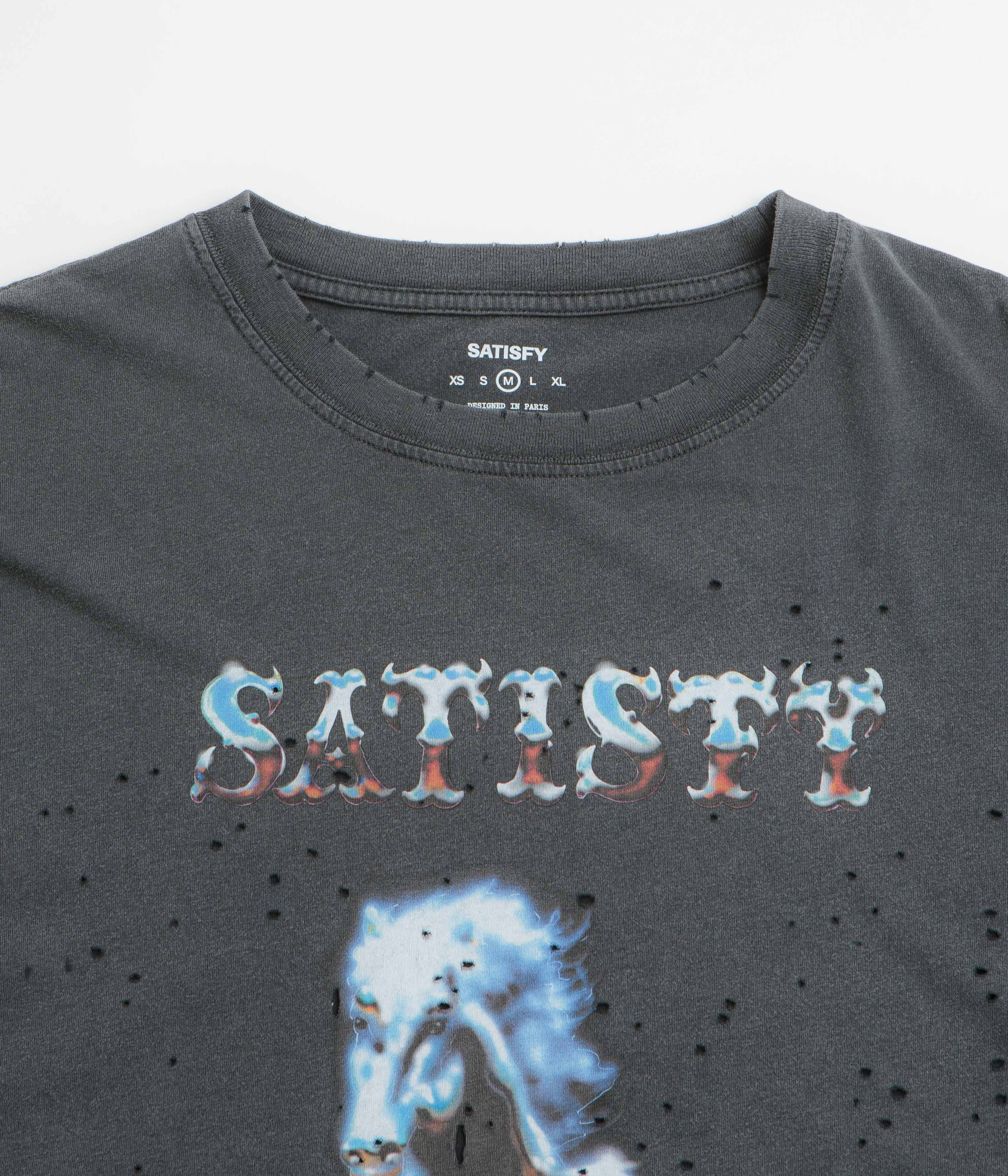 Satisfy MothTech Wild and Free T-Shirt - Aged Black - Image 2