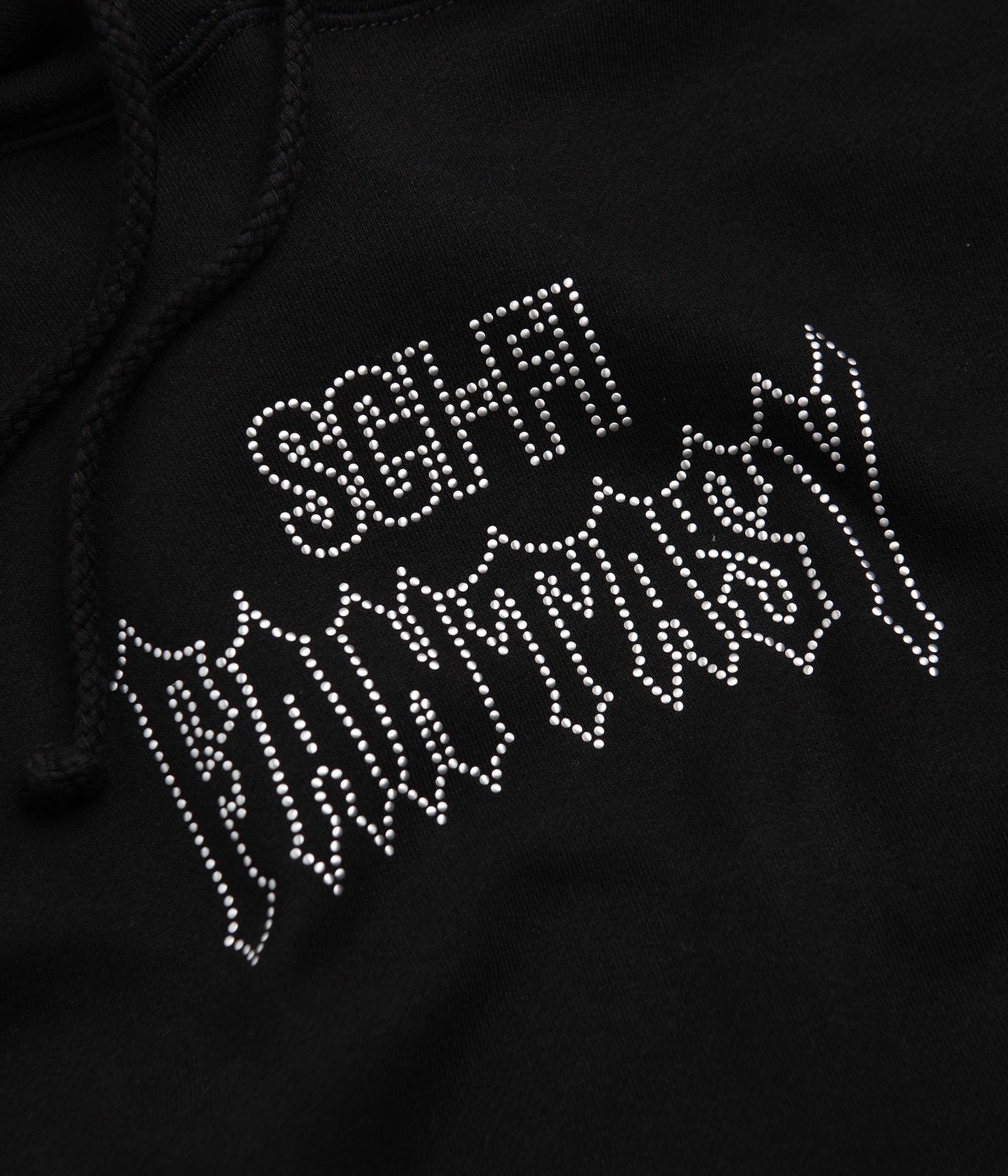 Sci-Fi Fantasy Biker Studded Hoodie - Black - Image 3