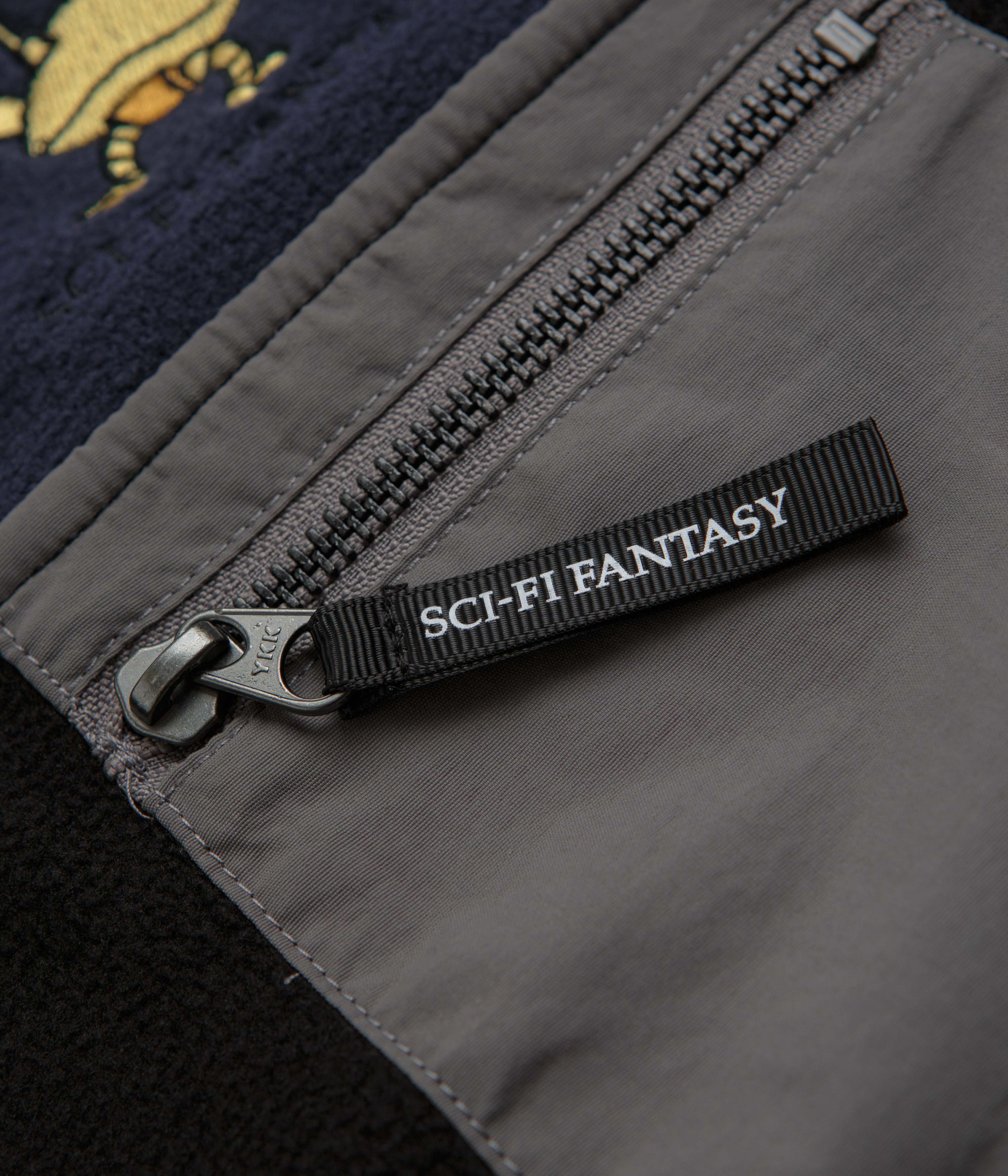 Sci-Fi Fantasy Crab Quarter Zip Sweatshirt - Black - Image 3