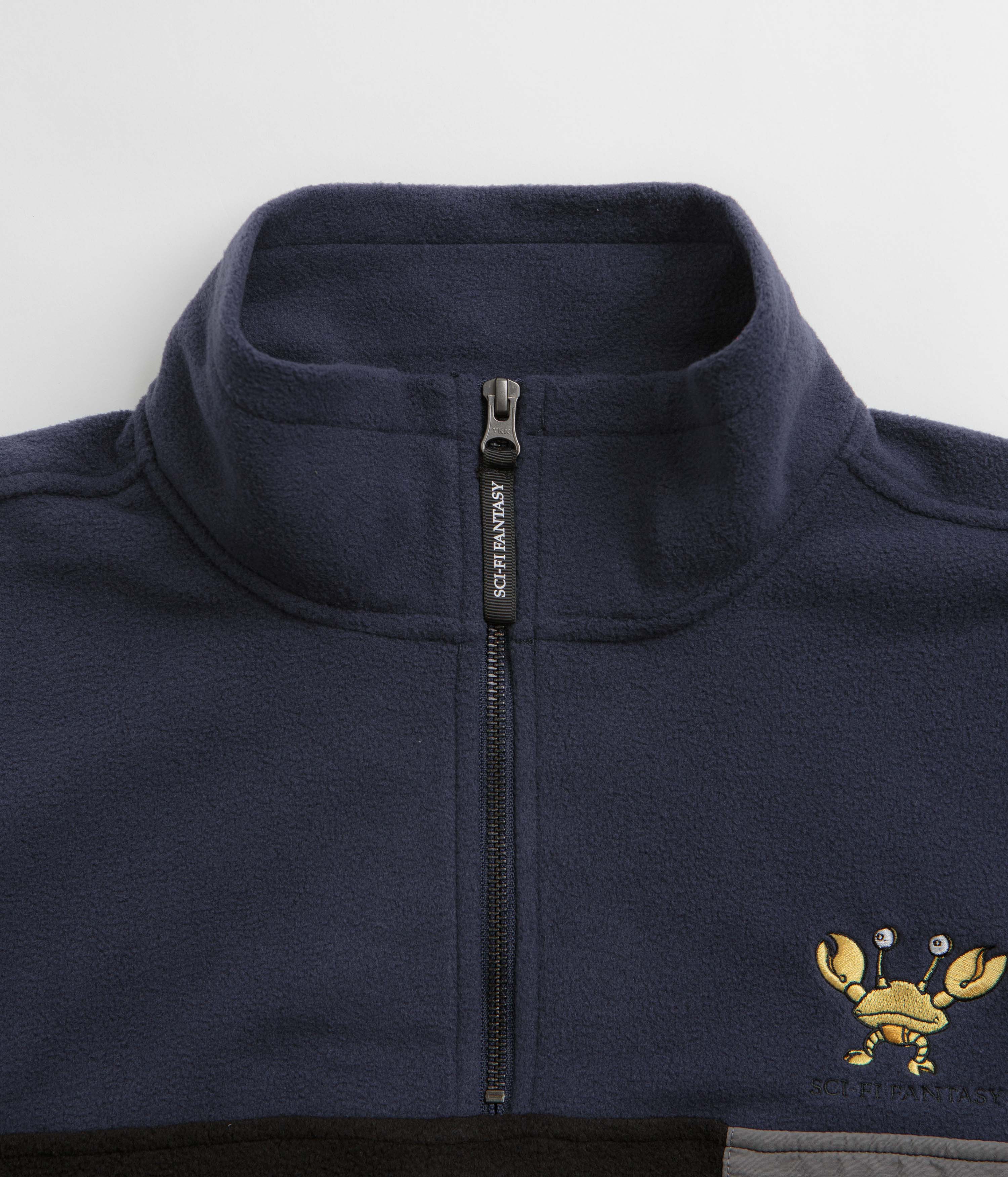 Sci-Fi Fantasy Crab Quarter Zip Sweatshirt - Black - Image 4