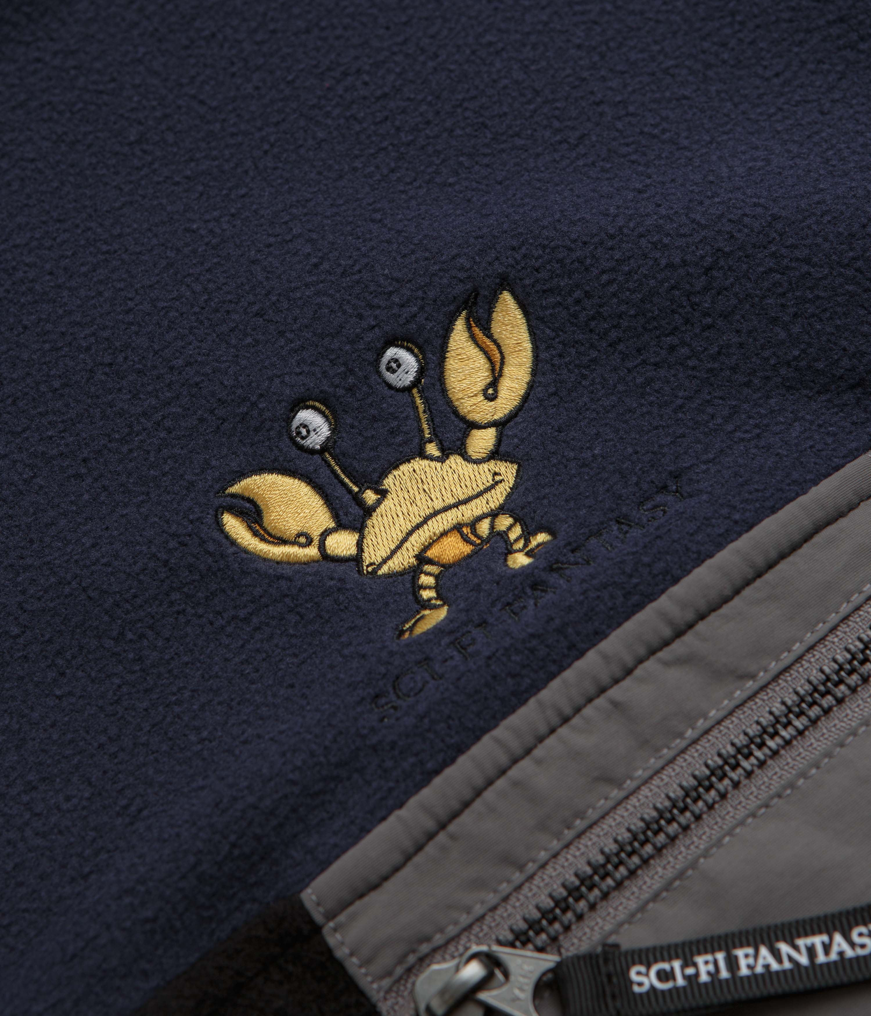 Sci-Fi Fantasy Crab Quarter Zip Sweatshirt - Black - Image 5