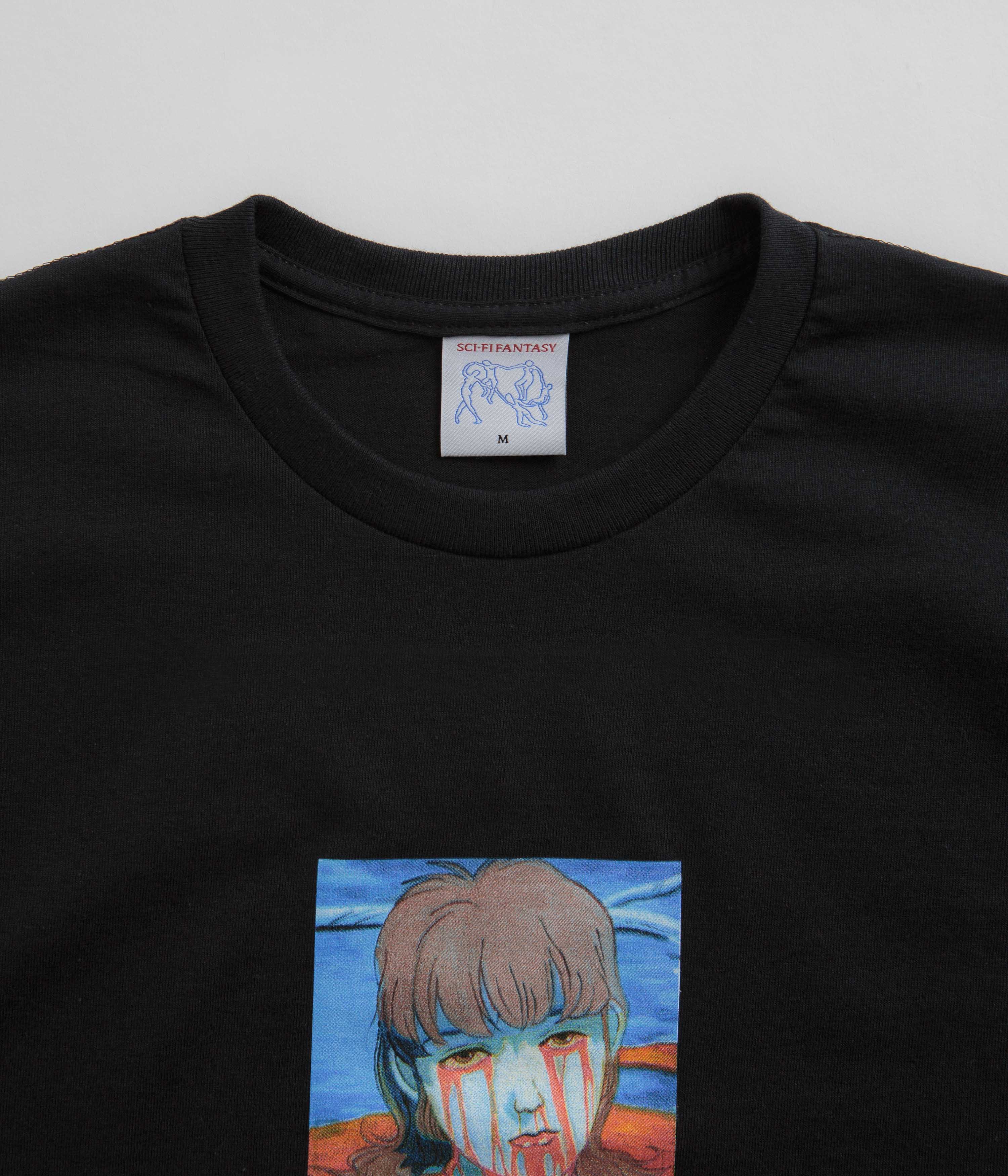 Sci-Fi Fantasy Leaking Eyes T-Shirt - Black - Image 3