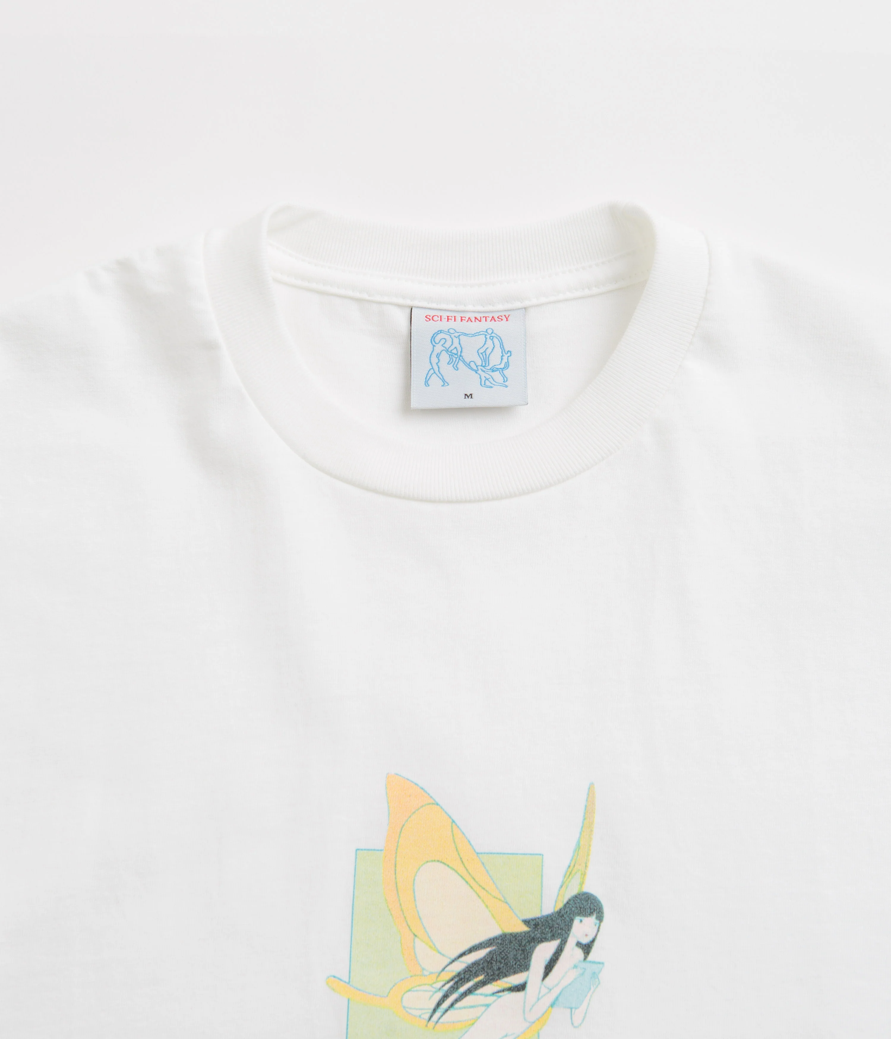 Sci-Fi Fantasy Moth Girl T-Shirt - White - Image 2