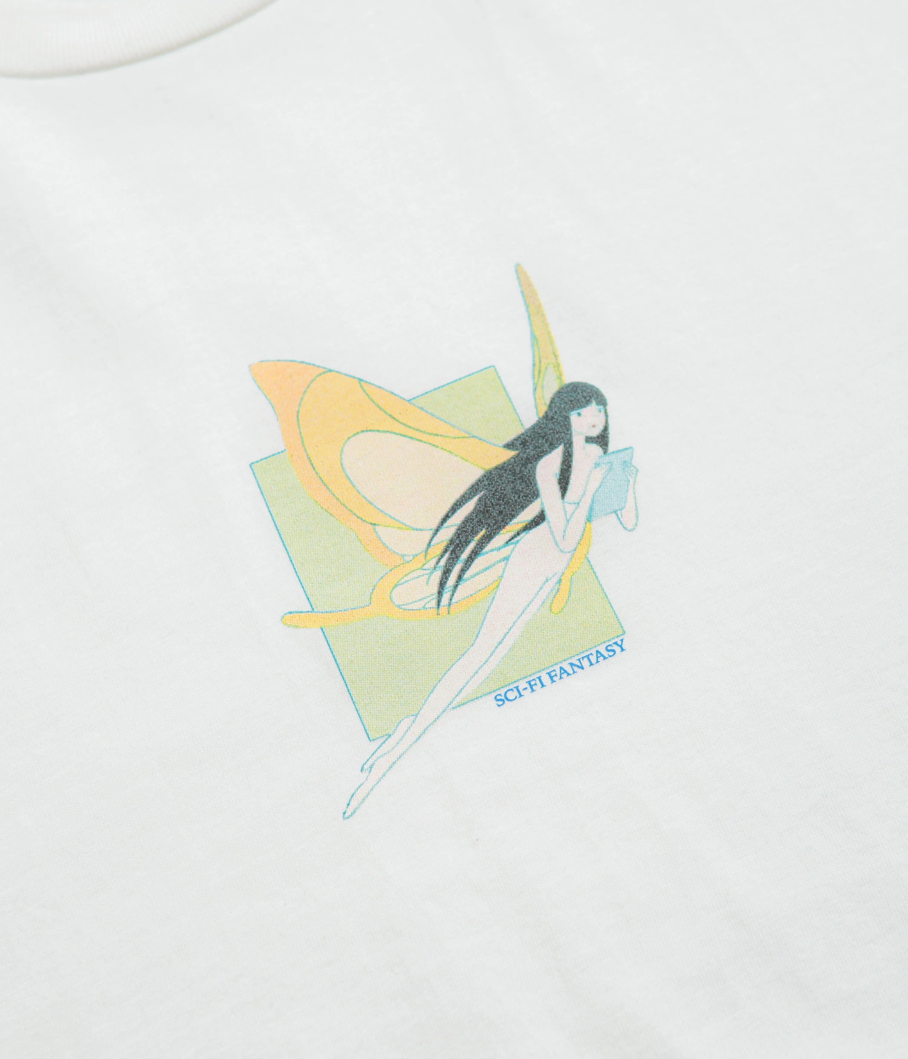 Sci-Fi Fantasy Moth Girl T-Shirt - White - Image 3