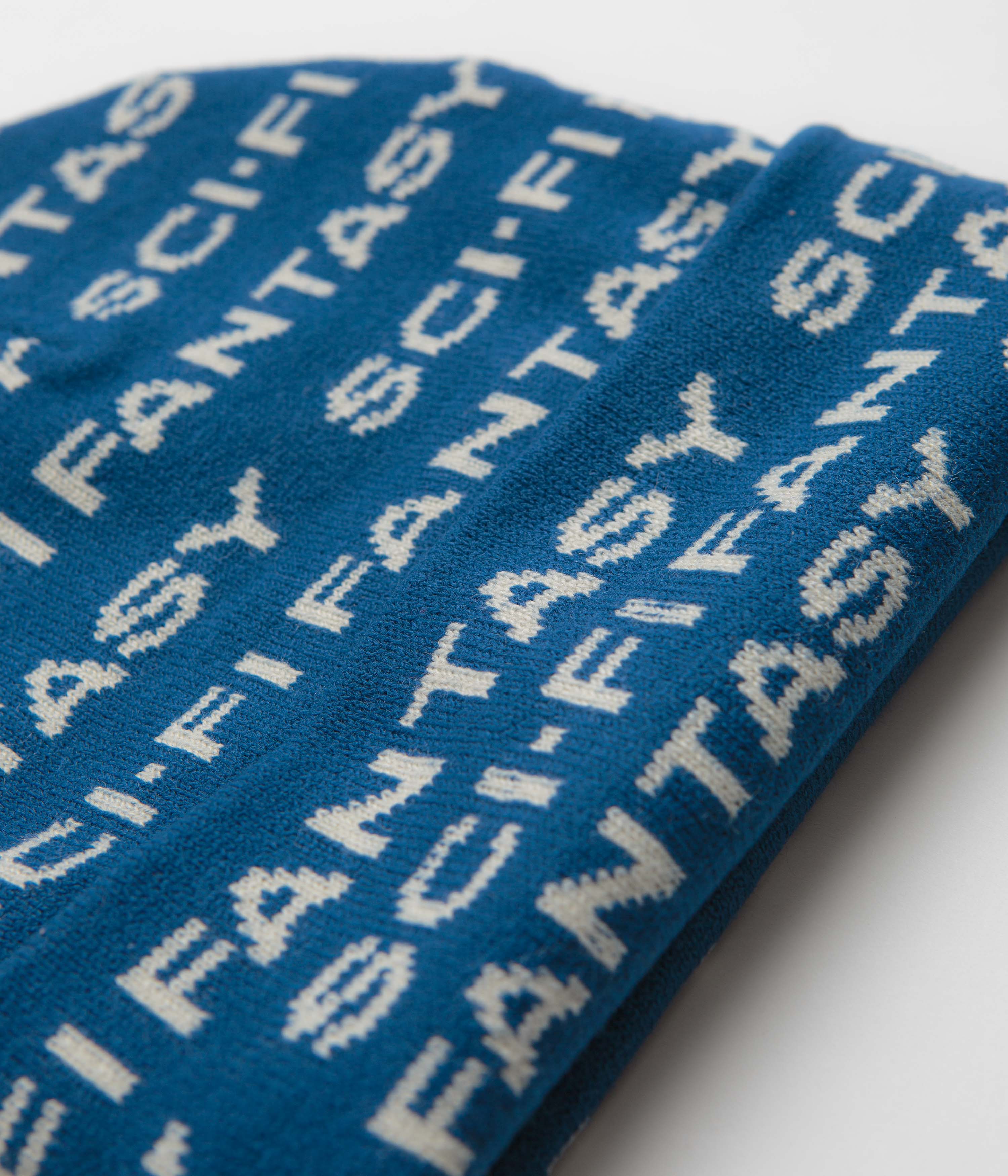 Sci-Fi Fantasy Repeat Logo Beanie - Blue - Image 2