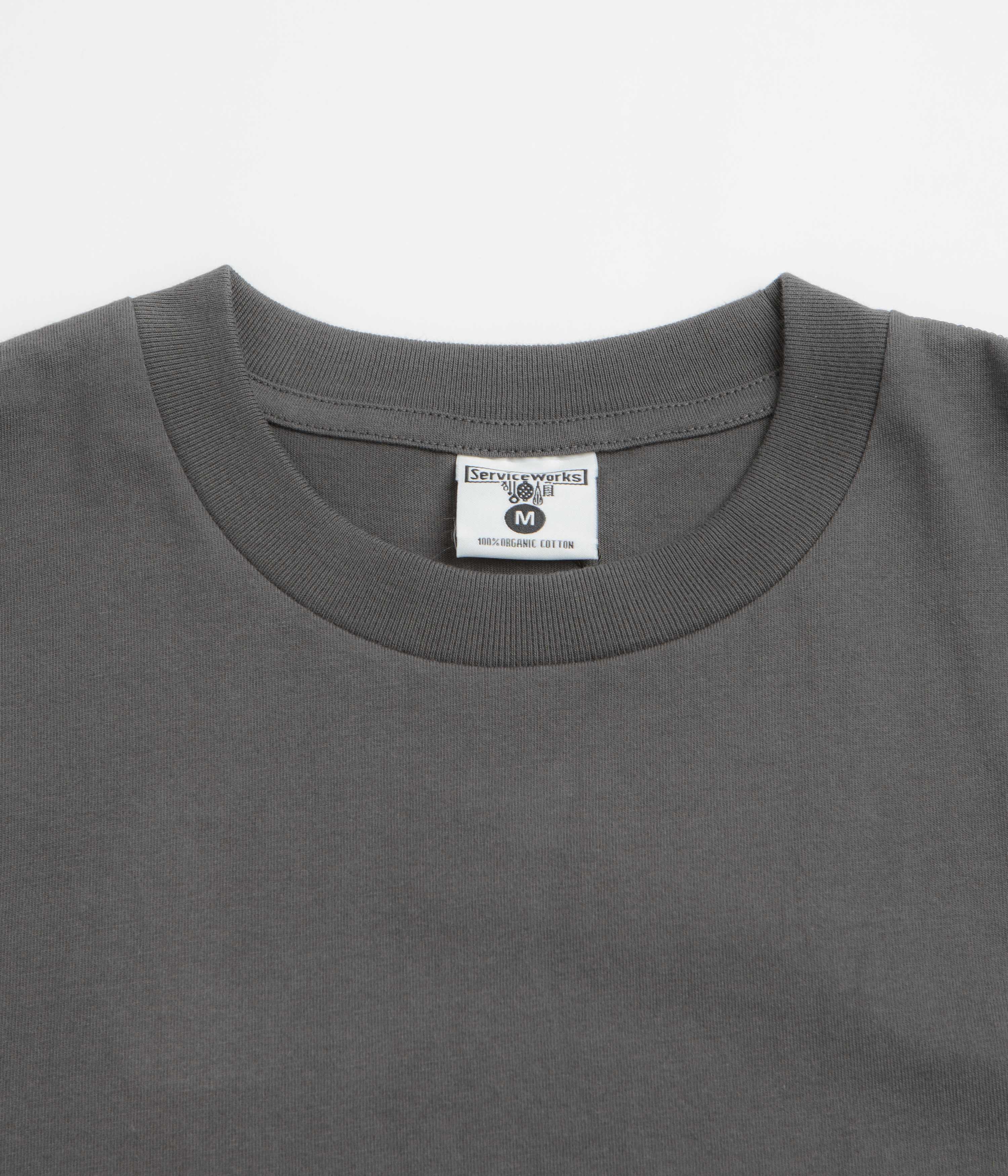 Service Works Bootleg Long Sleeve T-Shirt - Charcoal - Image 2