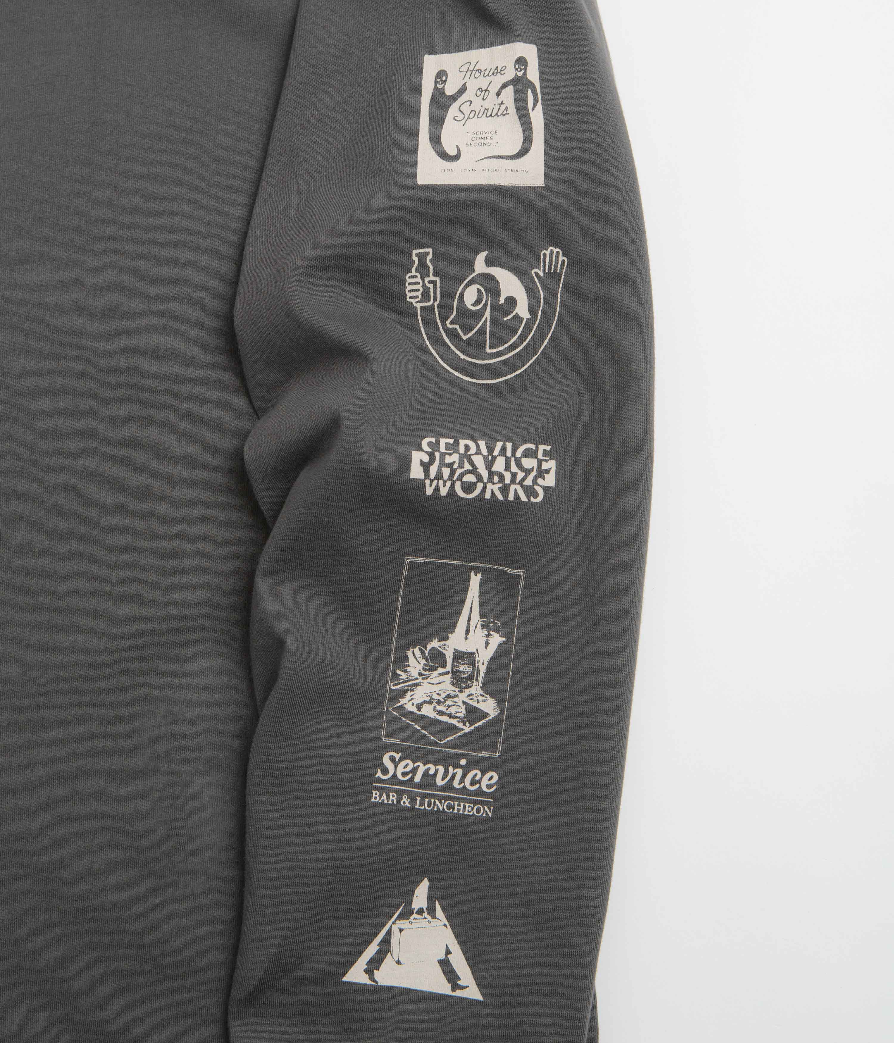 Service Works Bootleg Long Sleeve T-Shirt - Charcoal - Image 3