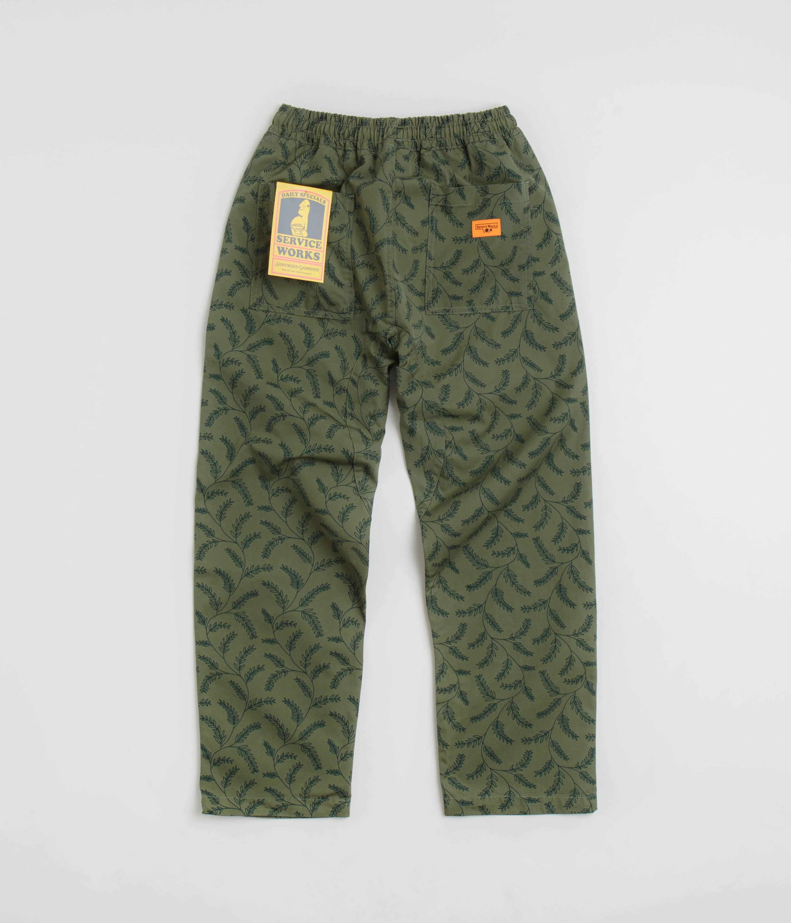 Service Works Branch Twill Chef Pants - Olive - Image 3