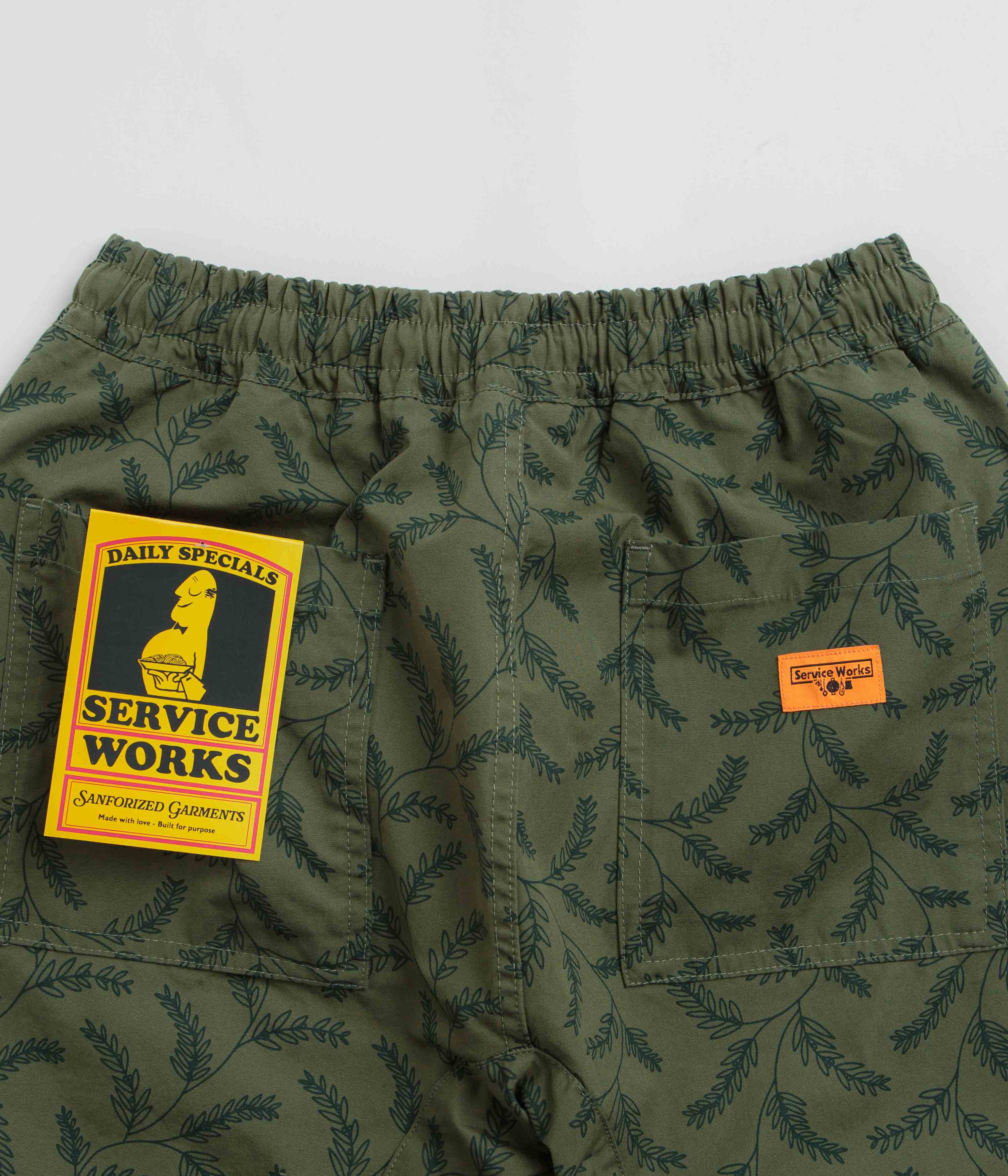 Service Works Branch Twill Chef Pants - Olive - Image 5