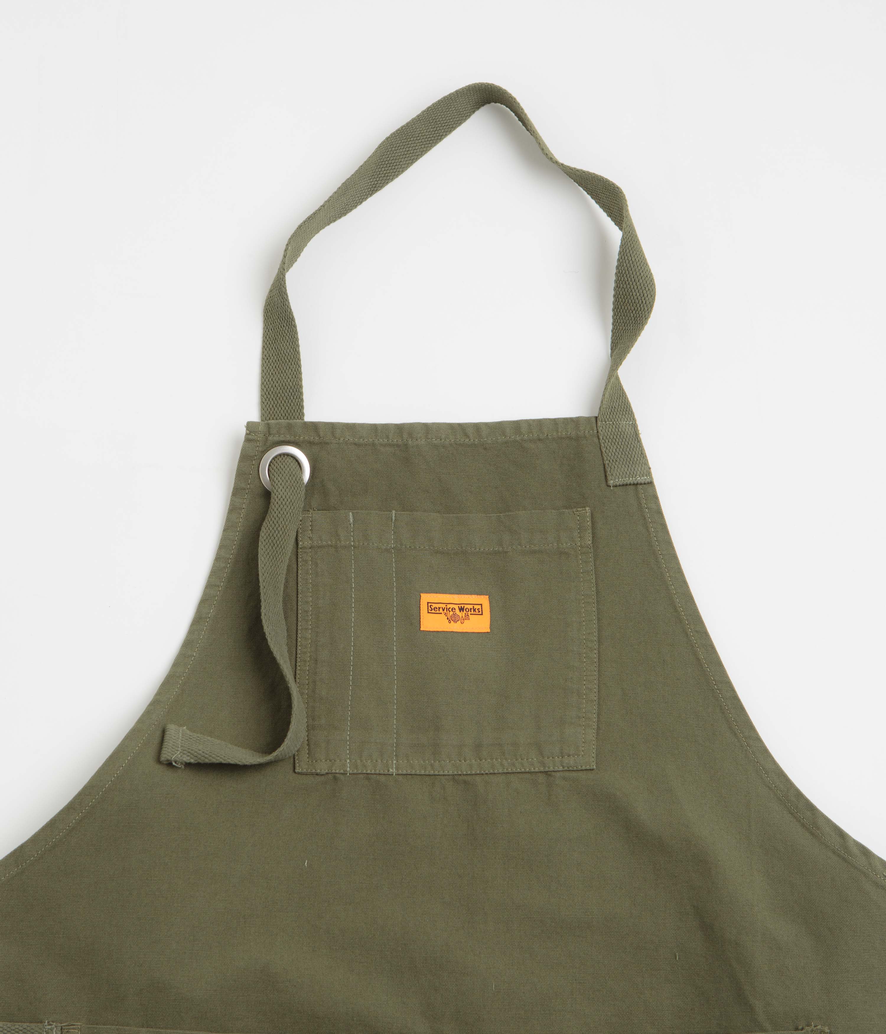 Service Works Canvas Apron - Olive - Image 3