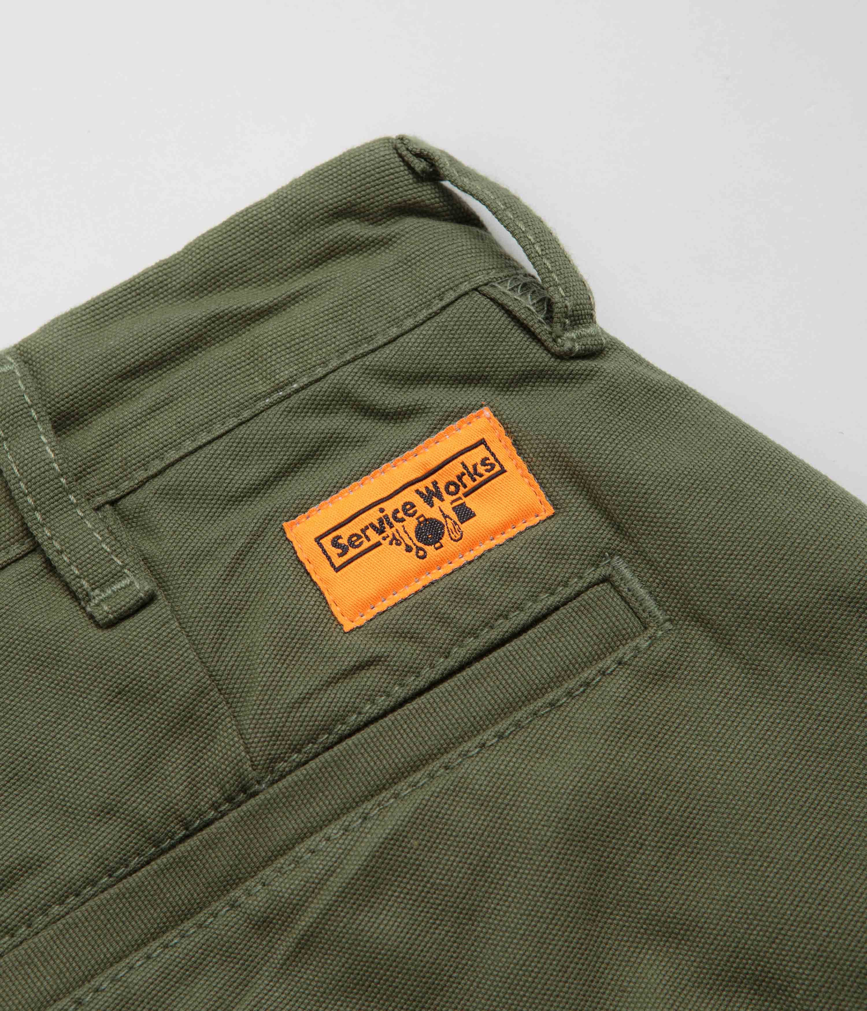Service Works Canvas Part Timer Pants - Olive - Image 6