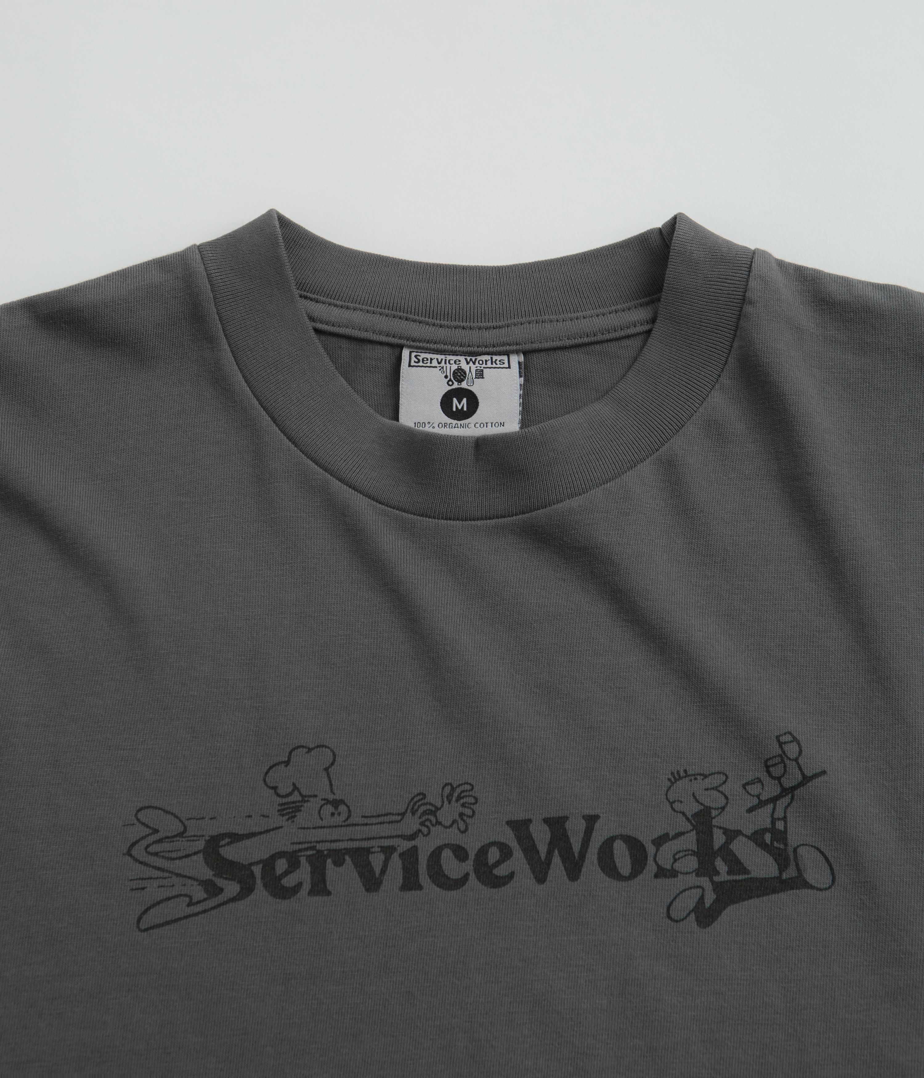 Service Works Chase T-Shirt - Charcoal - Image 2