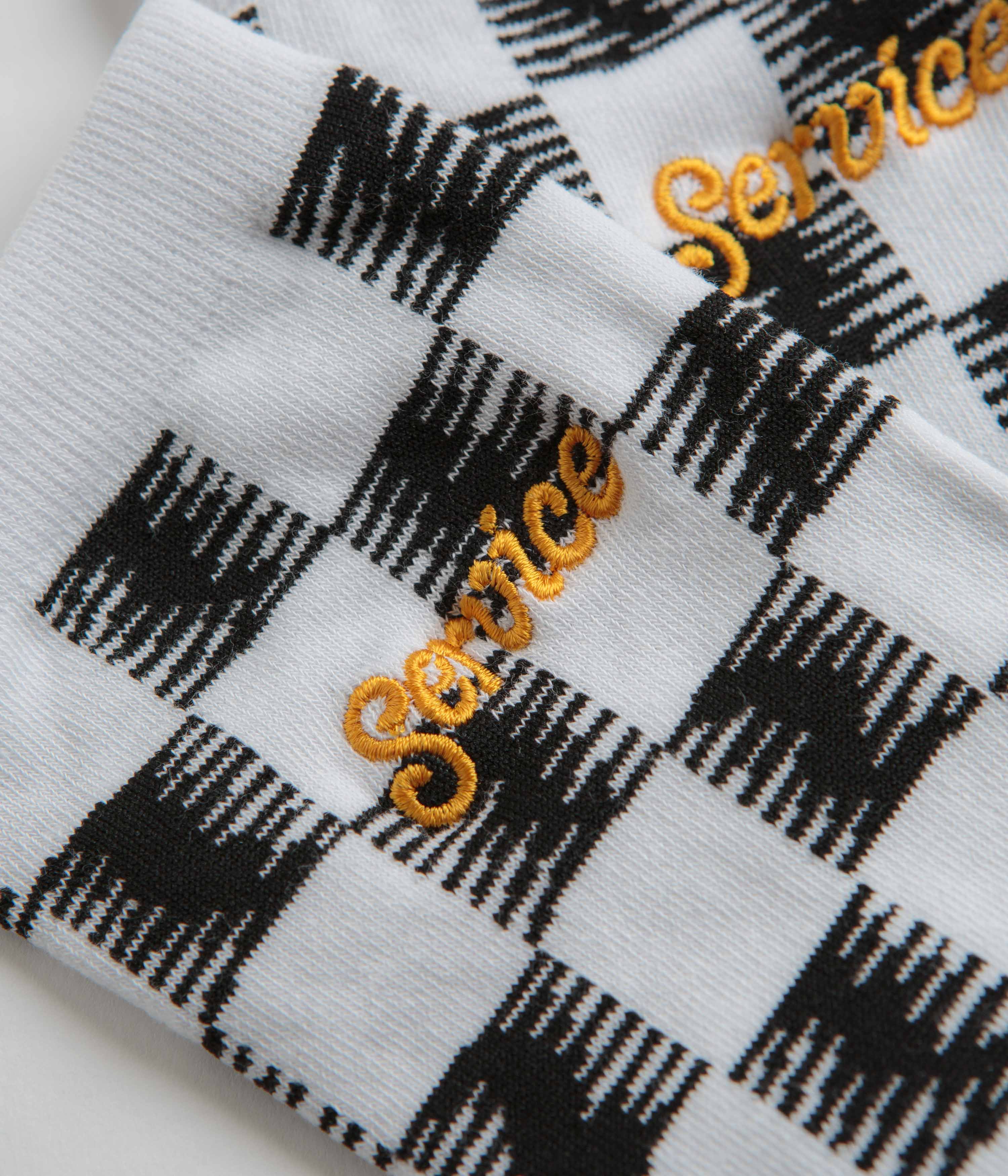 Service Works Checker Socks - Black / White Checker - Image 2