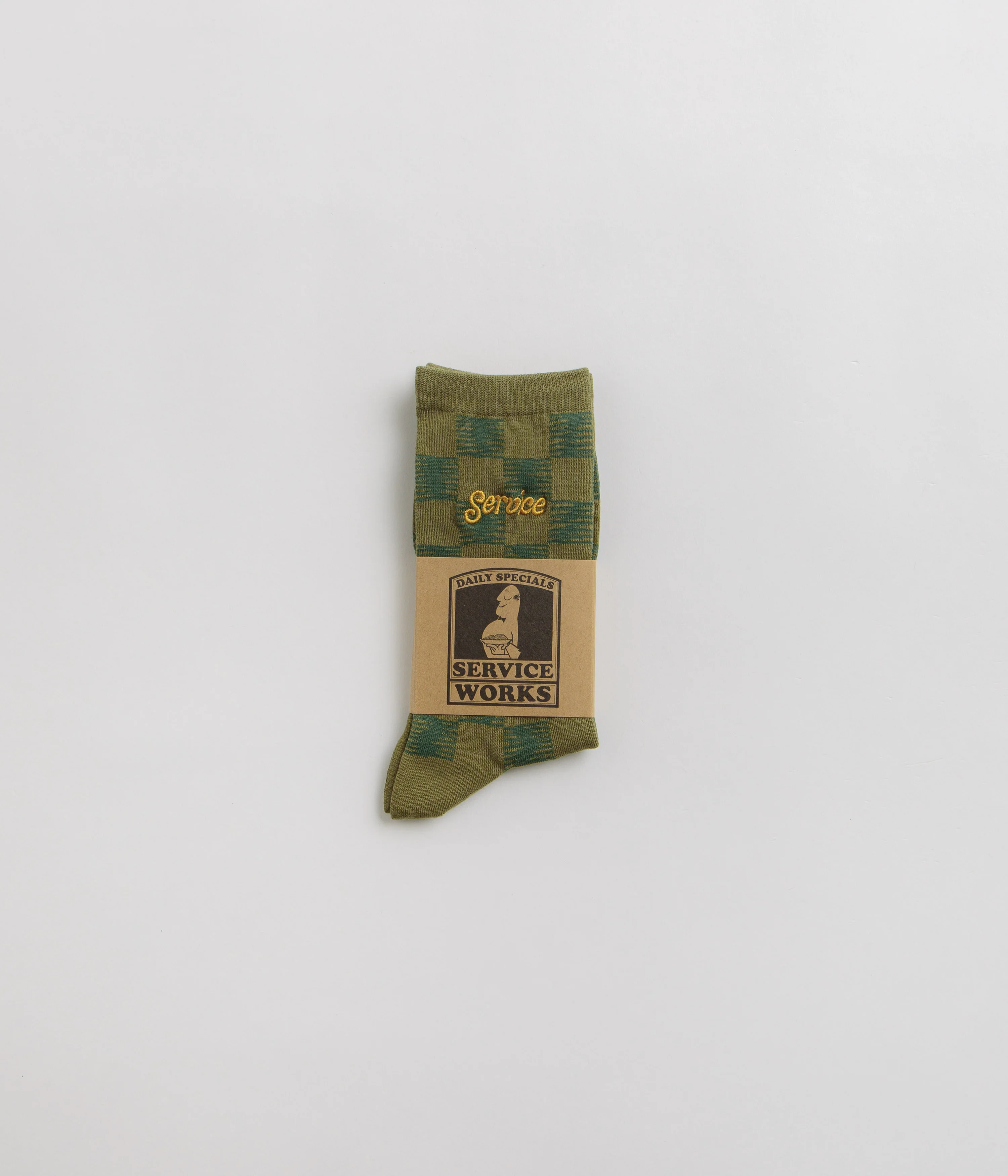 Service Works Checker Socks - Green Checker - Image 3