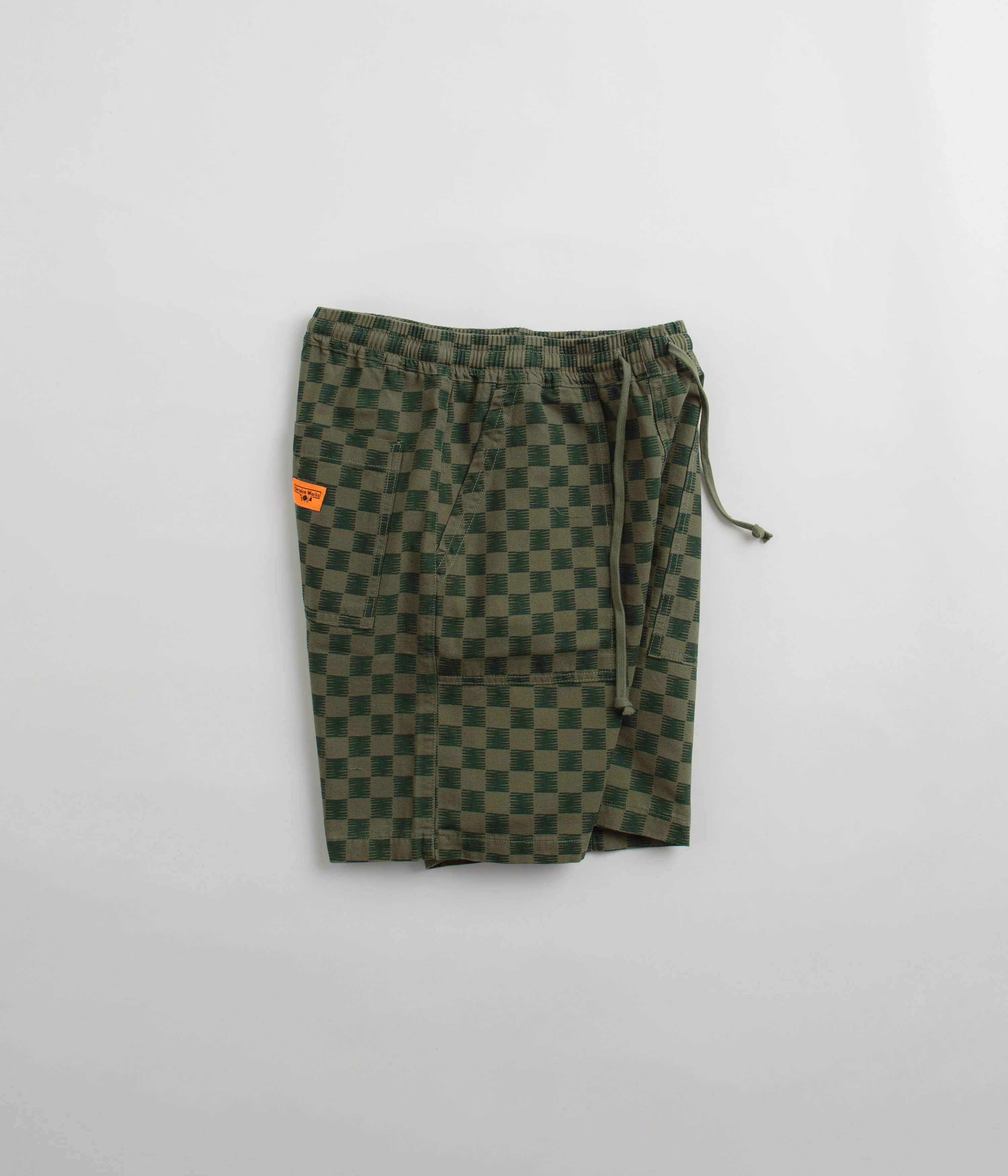 Service Works Classic Chef Shorts - Green Checker - Image 2