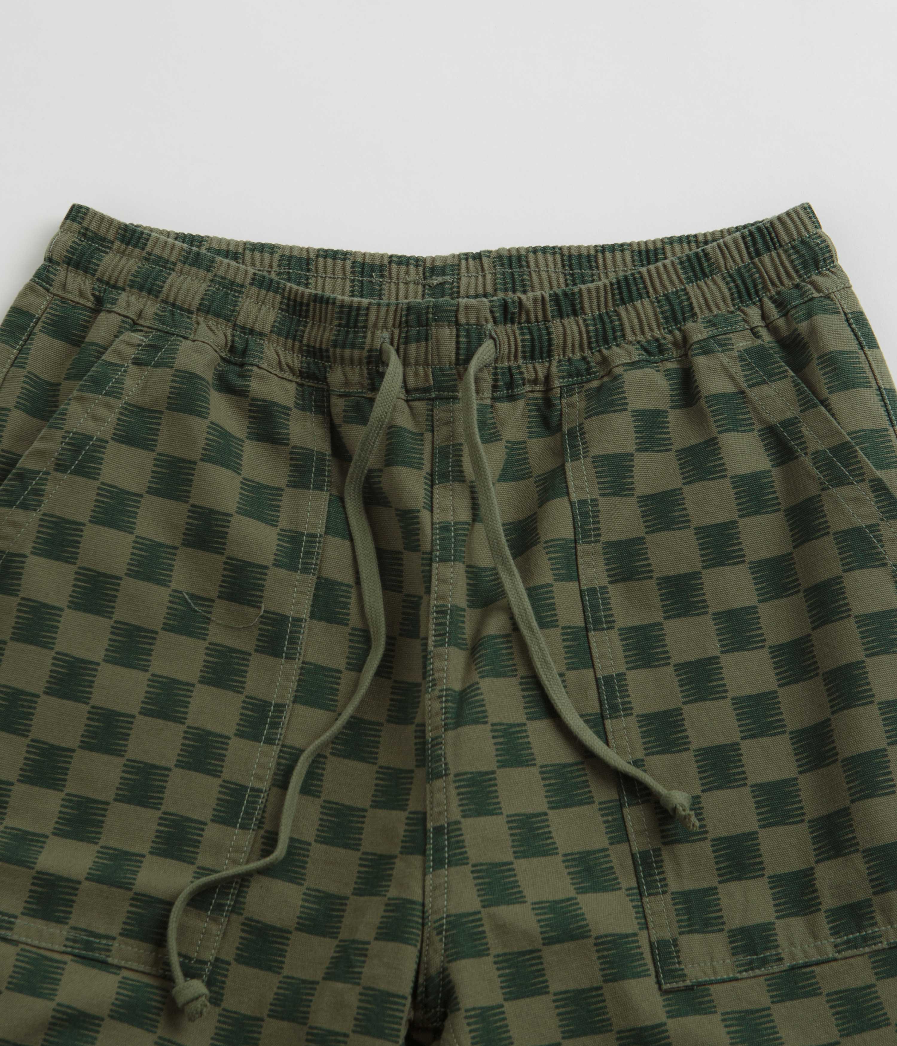 Service Works Classic Chef Shorts - Green Checker - Image 4