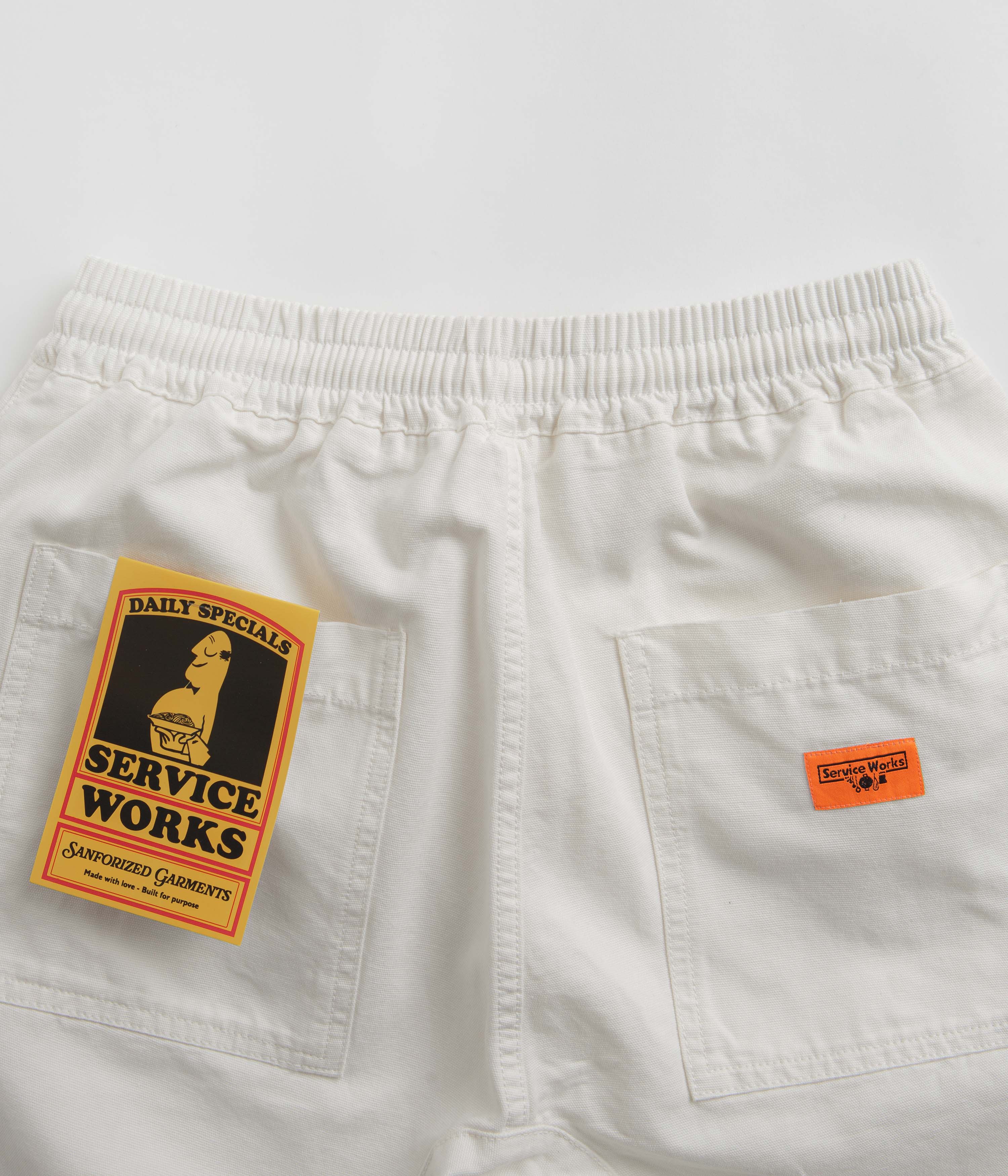 Service Works Classic Chef Shorts - Off-White - Image 5