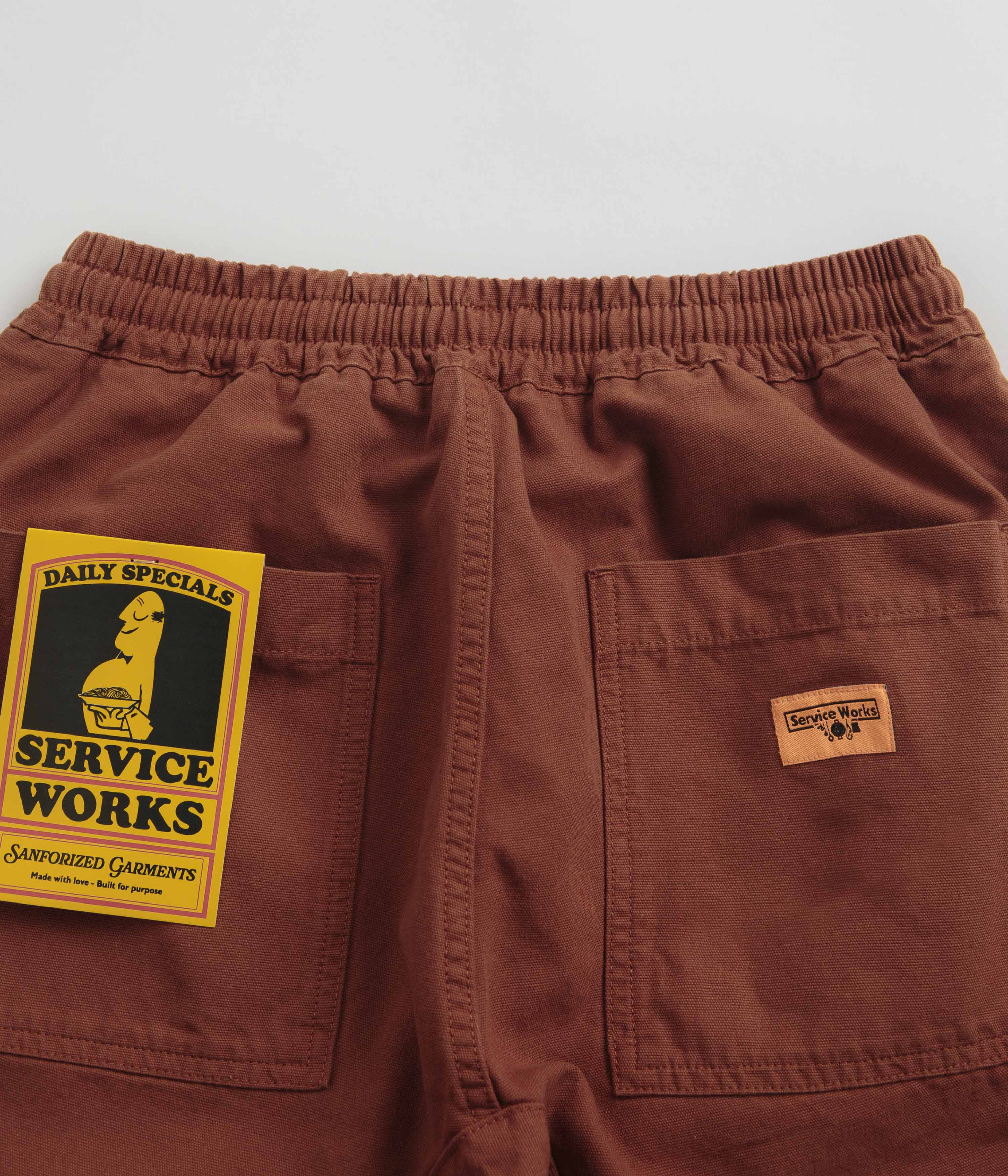 Service Works Classic Chef Shorts - Terracotta - Image 5