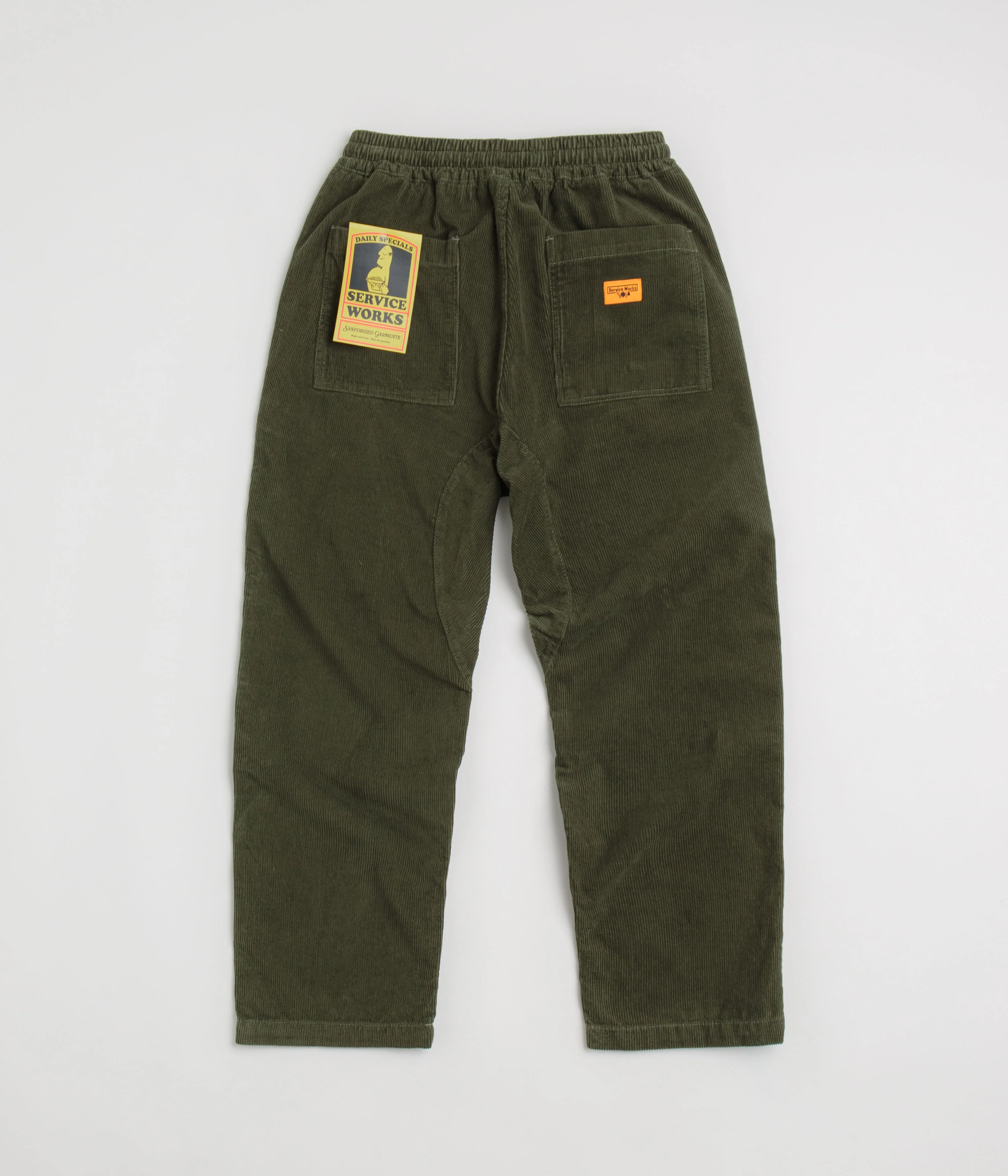 Service Works Classic Corduroy Chef Pants - Olive - Image 3