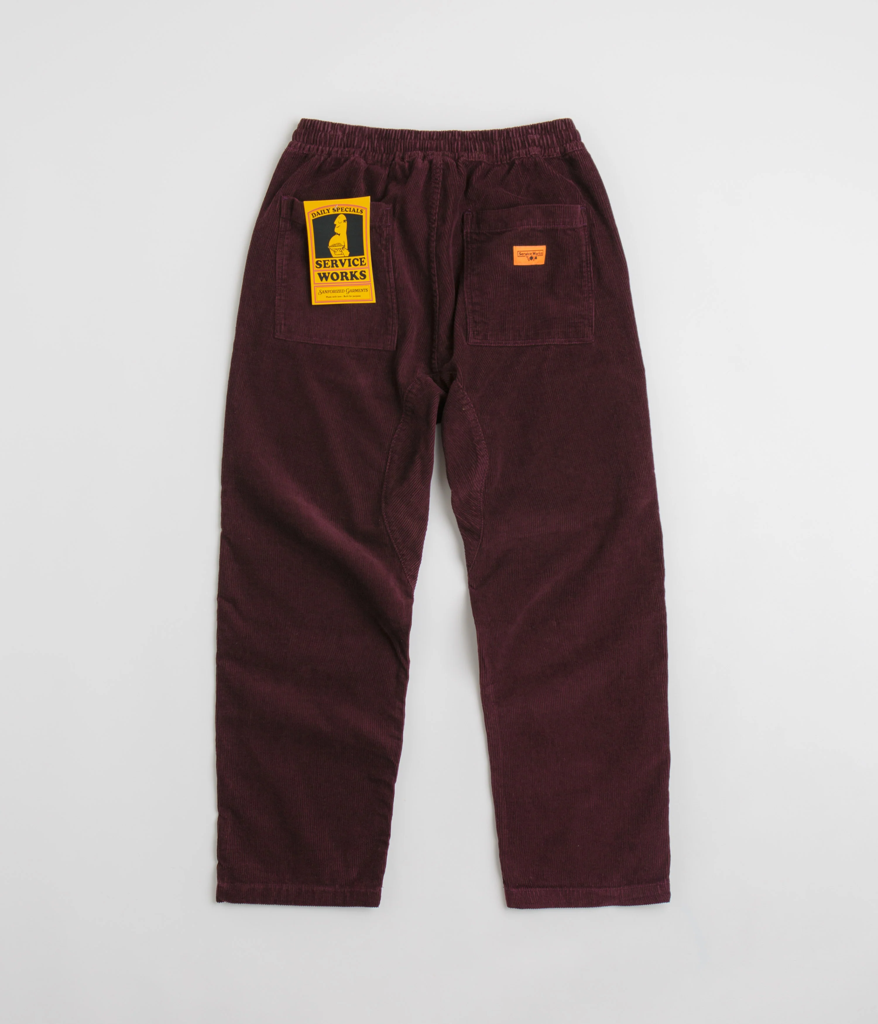 Service Works Classic Corduroy Chef Pants - Plum - Image 3