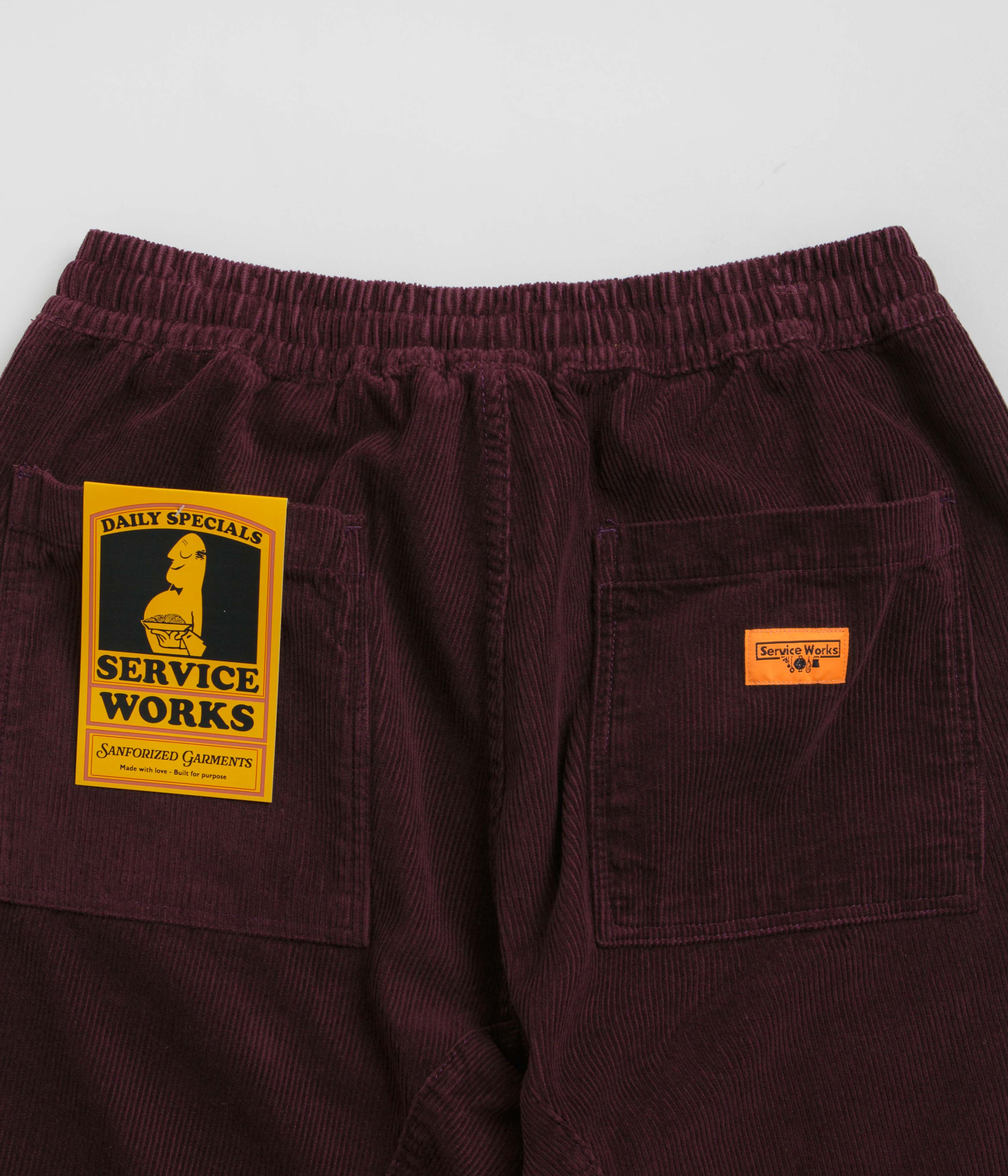 Service Works Classic Corduroy Chef Pants - Plum - Image 5