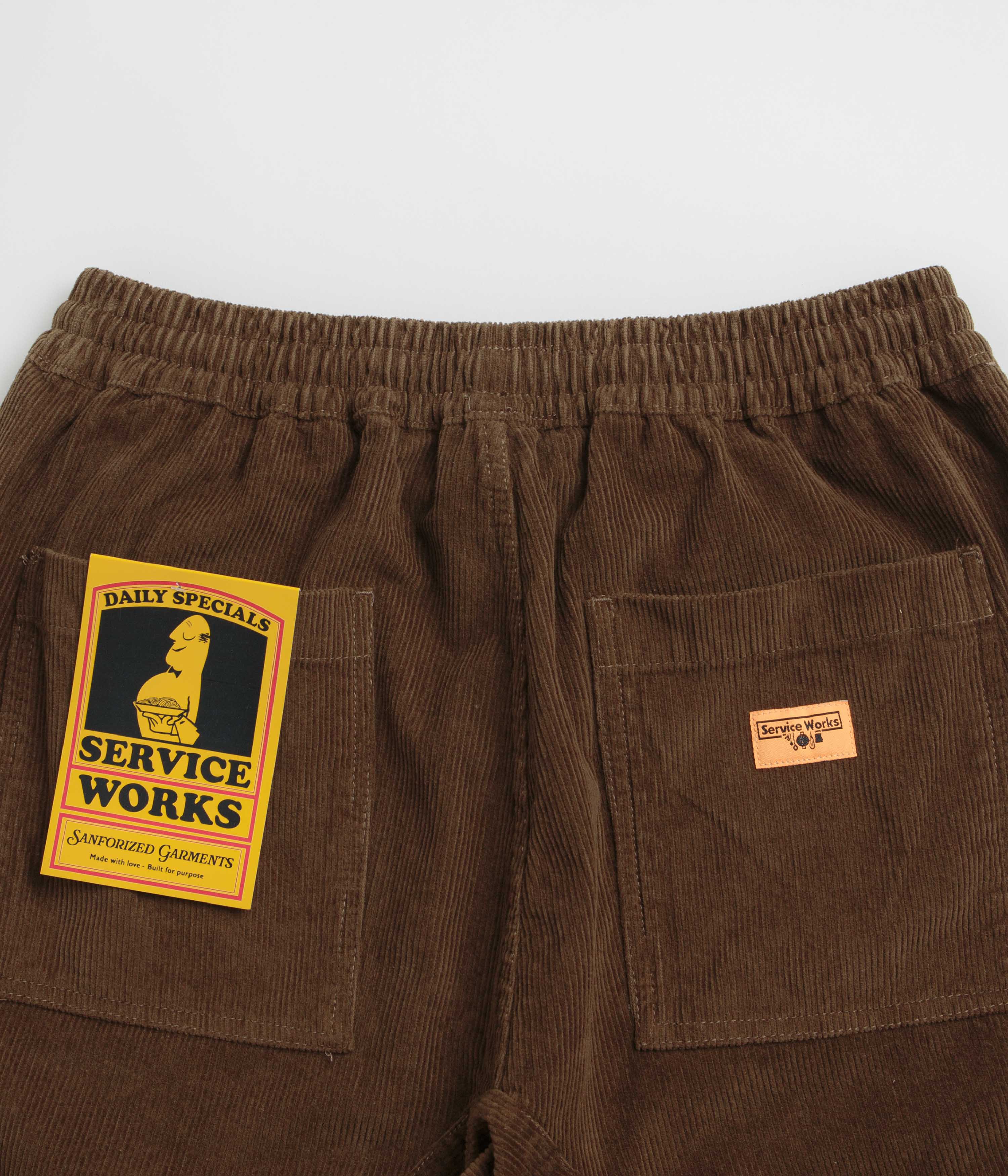 Service Works Corduroy Chef Pants - Bark - Image 5