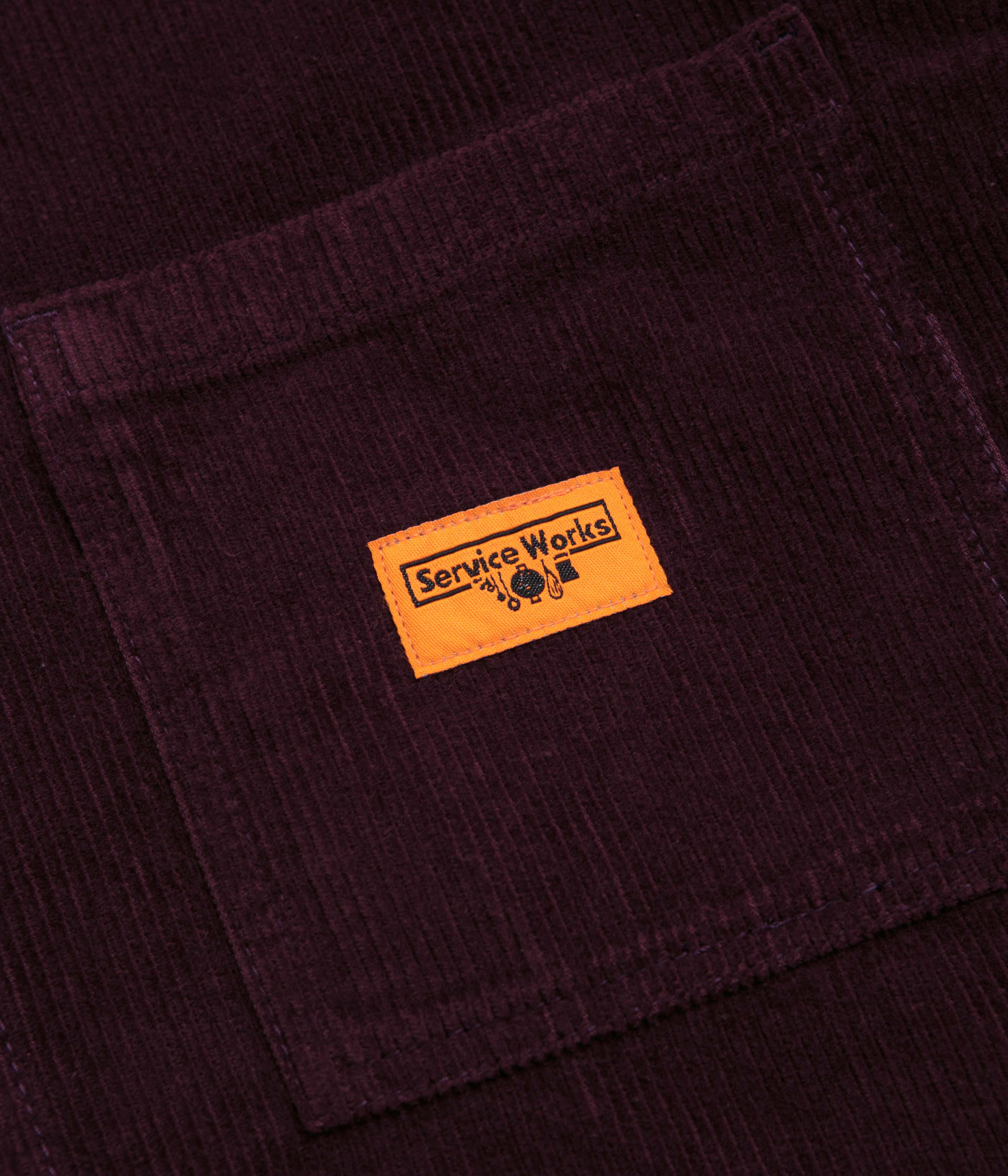 Service Works Corduroy Coverall Jacket - Plum - Image 4